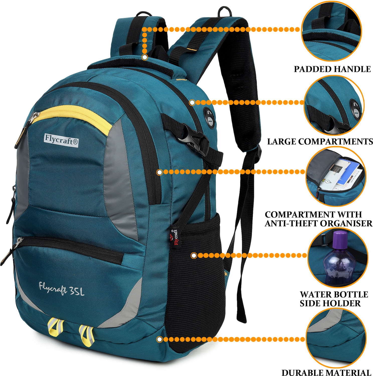 BRAND CHOICE Stylish Waterproof School bag 6th to 10th Class 65 L Backpack  Peacock - Price in India | Flipkart.com