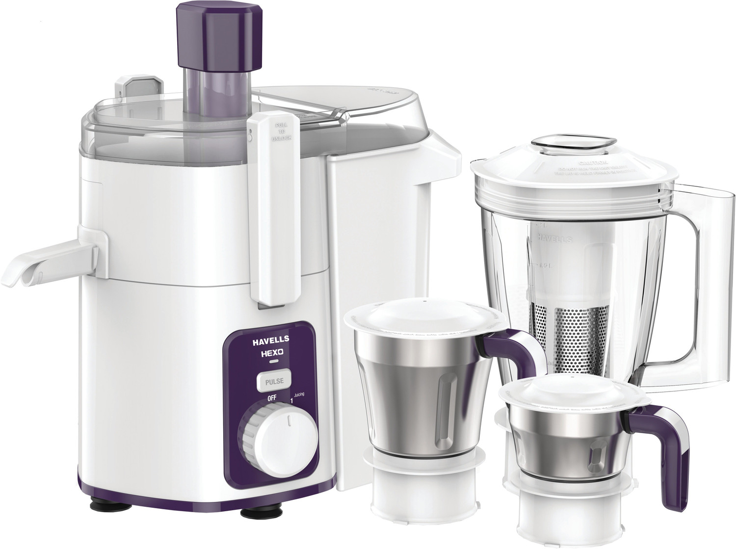 Image of HAVELLS Hexo 1000 W Juicer Mixer Grinder
