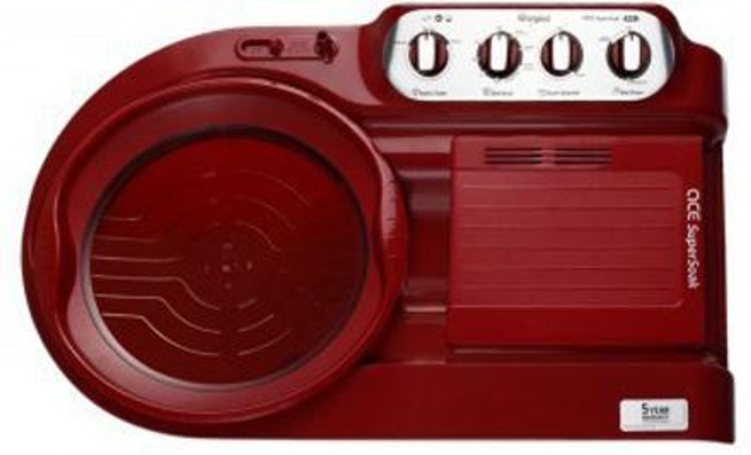 Image of Whirlpool 8 kg 5 Star, Supersoak Technology Semi Automatic Top Load Washing Machine Red