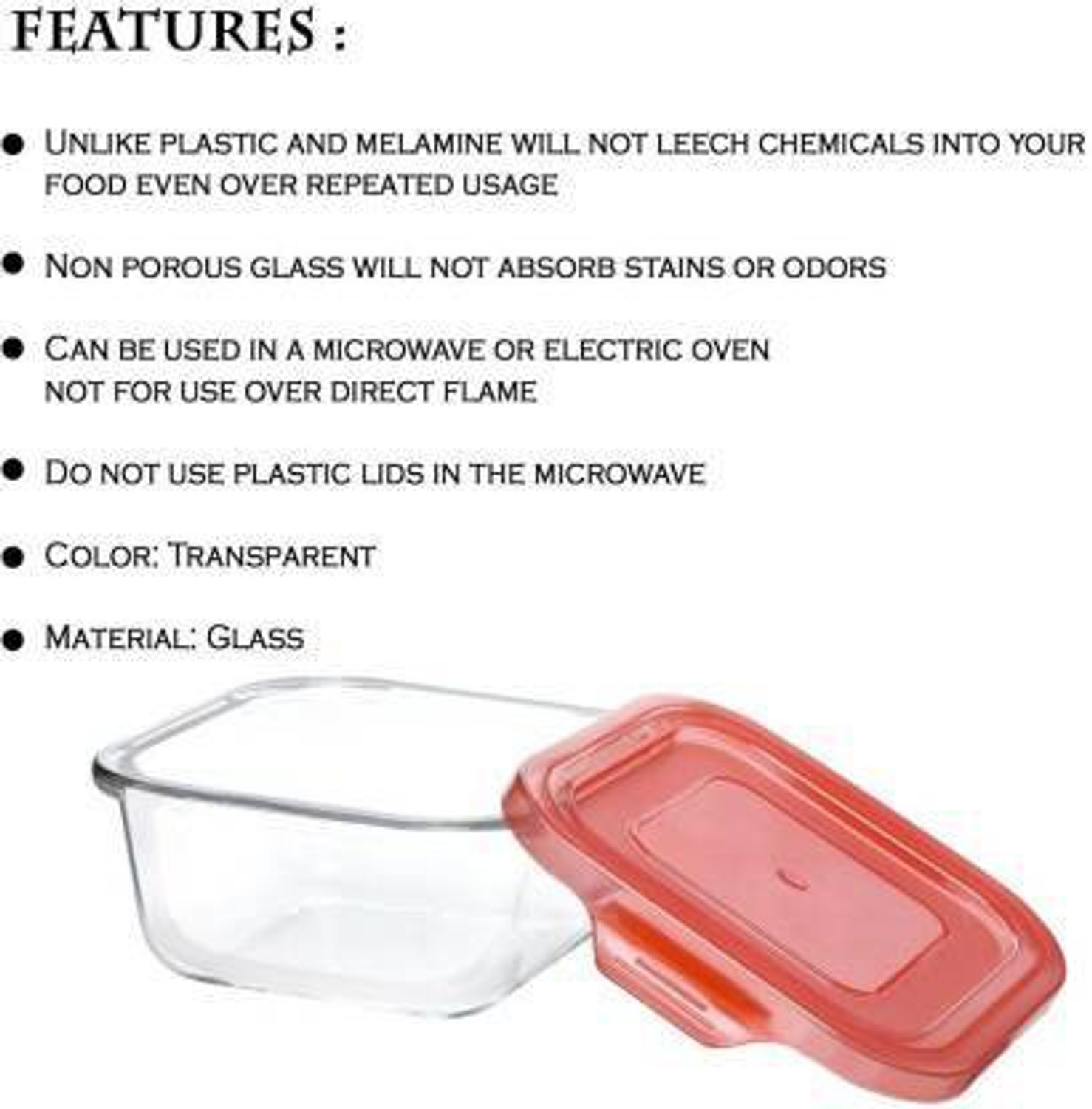 Image of Flipkart SmartBuy Glass Utility Container - 550 ml