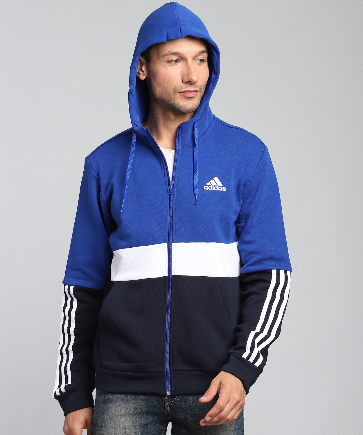 Adidas full sleeve solid men's jacket sales
