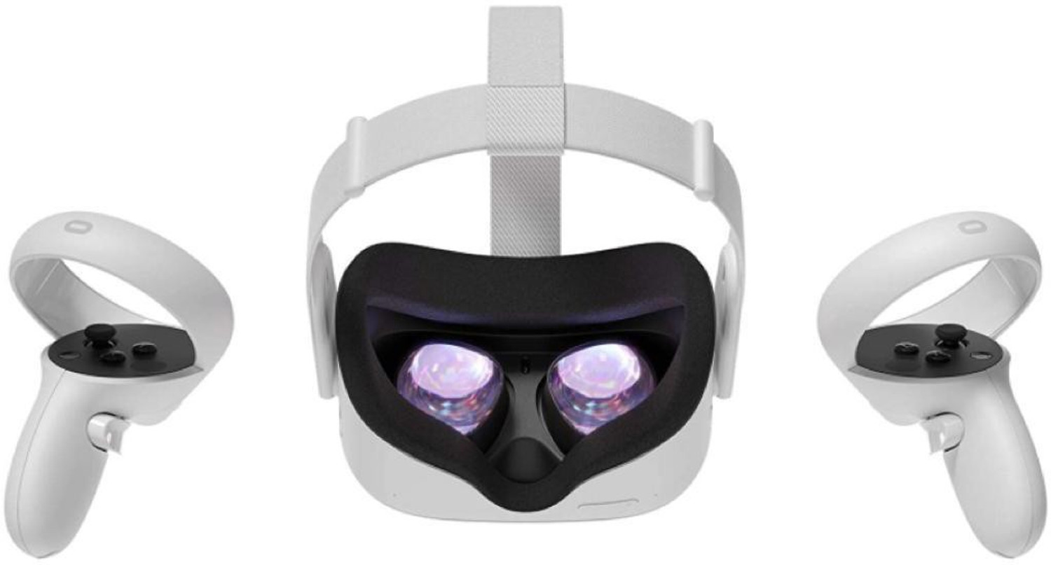 Image of Oculus Quest 2 Advanced All in One VR Headset (128)GB Motion Controller (White, For PS4, Xbox, PC, Xbox One)