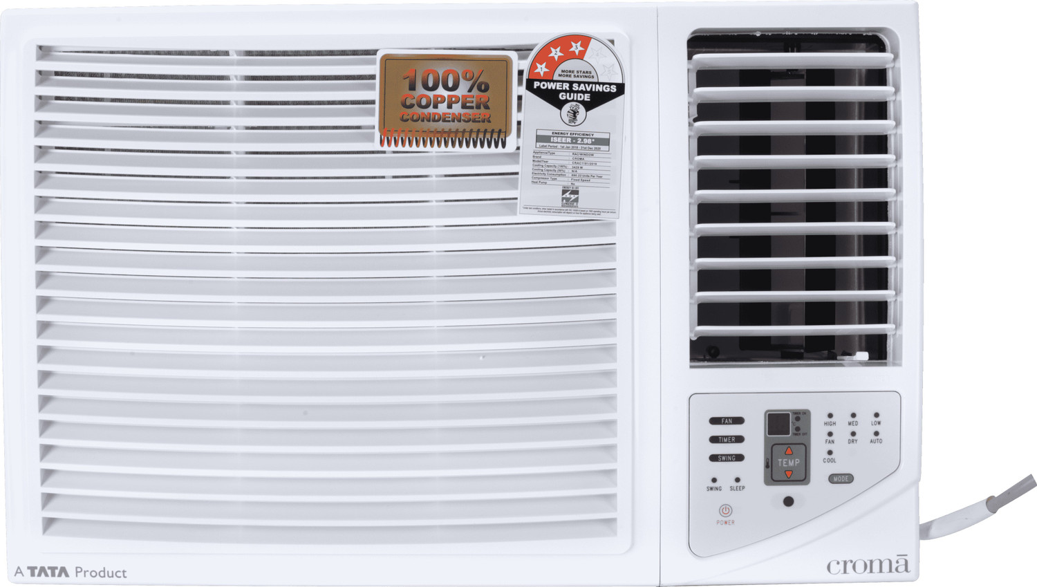 Image of Croma 2019 Model 1 Ton 3 Star Window AC