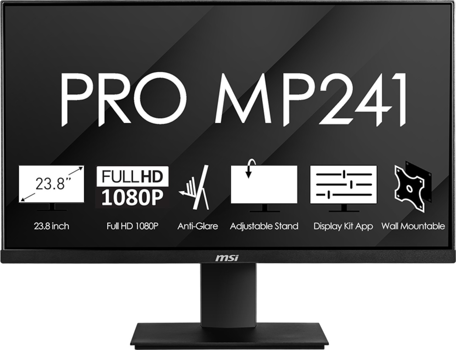 Image of MSI PRO 60.45 cm (24 inch) Full HD LED Backlit IPS Panel Monitor (PRO MP241)
