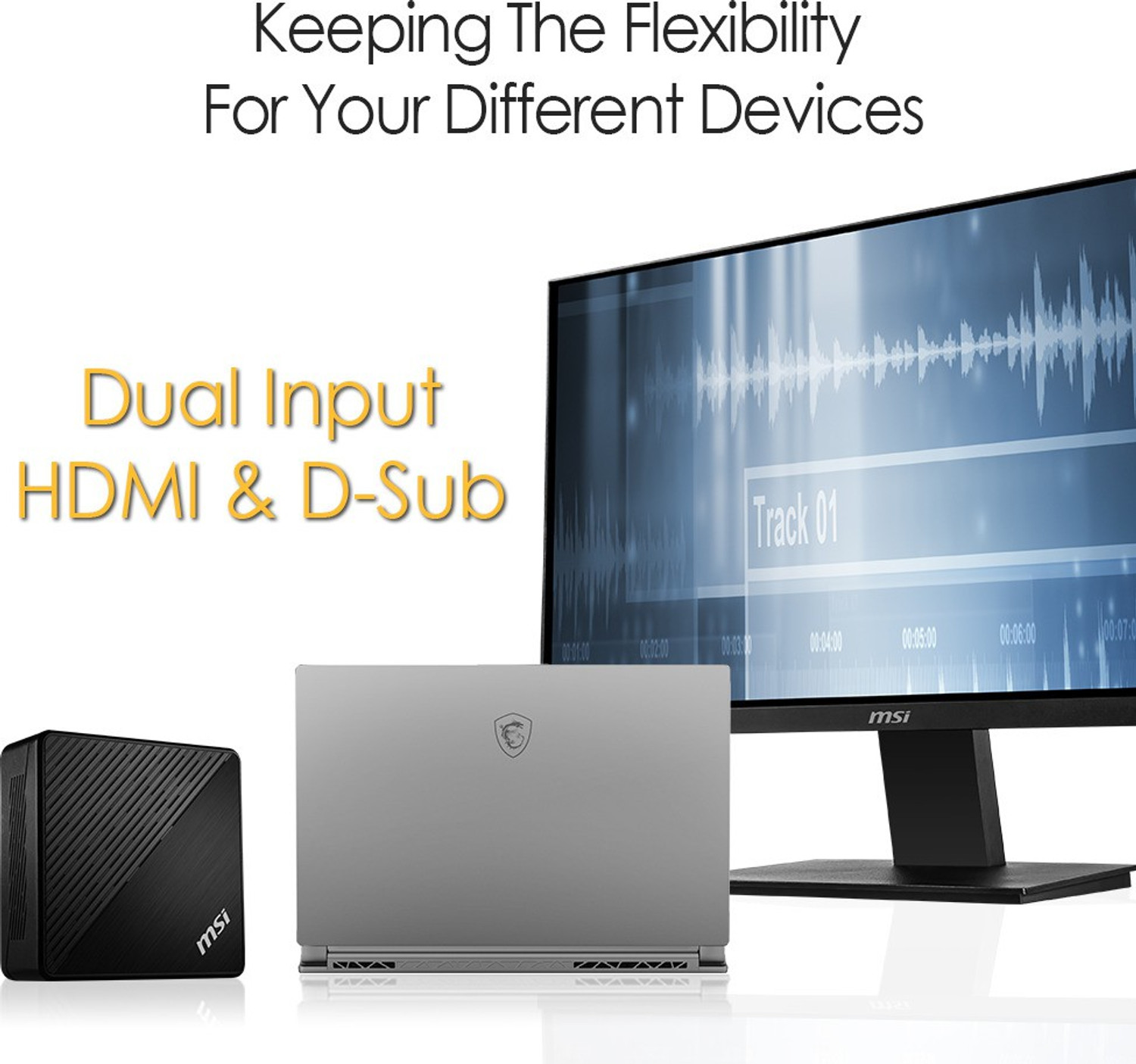 Image of MSI PRO 60.45 cm (24 inch) Full HD LED Backlit IPS Panel Monitor (PRO MP241)