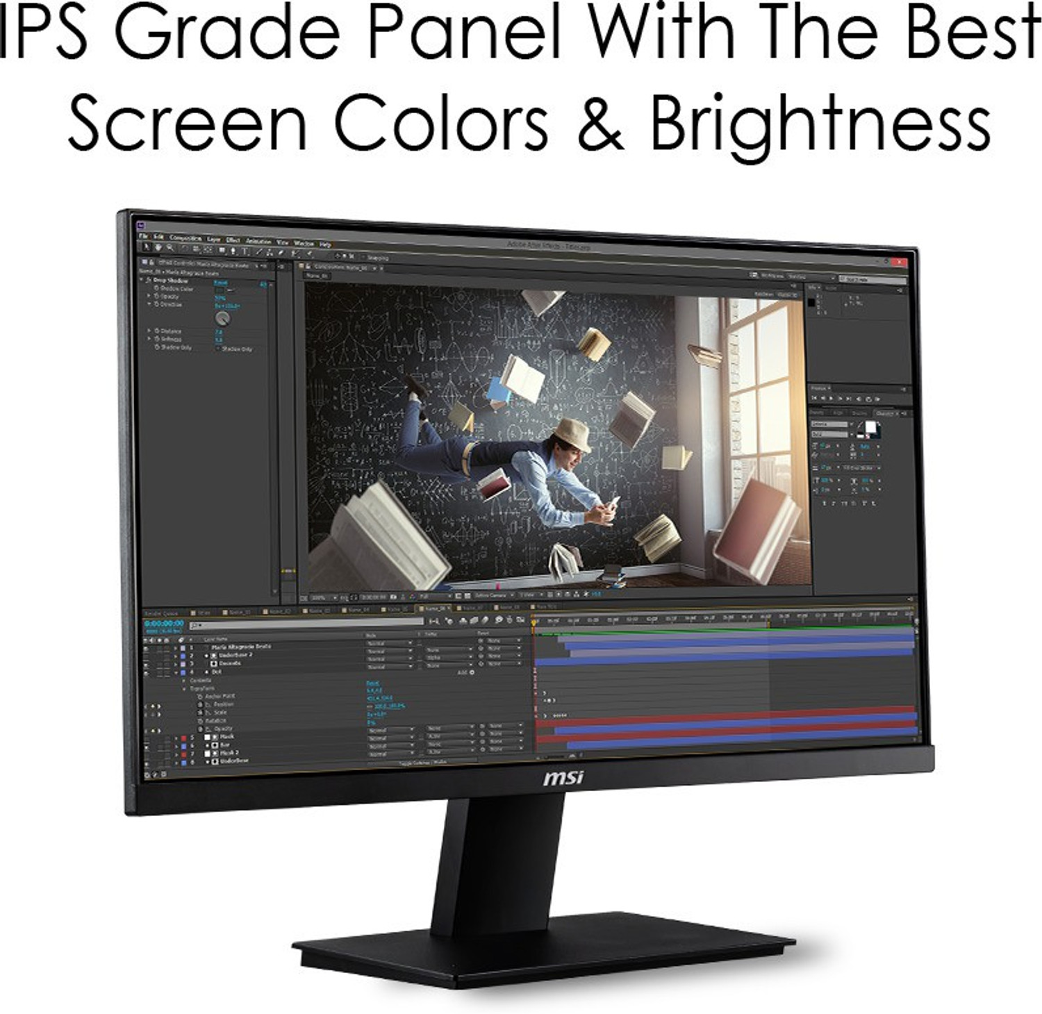 Image of MSI PRO 60.45 cm (24 inch) Full HD LED Backlit IPS Panel Monitor (PRO MP241)