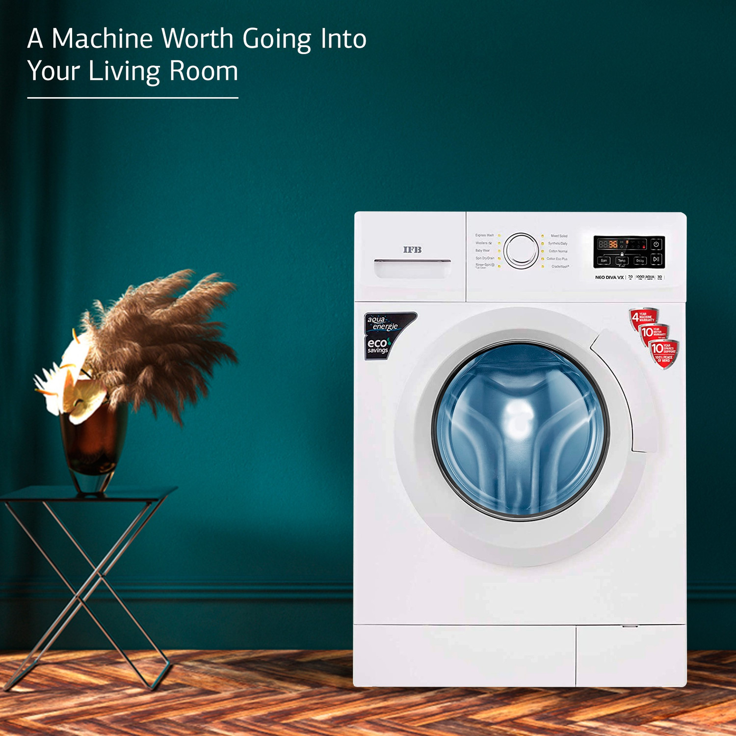Image of IFB 7 kg Fully Automatic Front Load Washing Machine with In-built Heater White