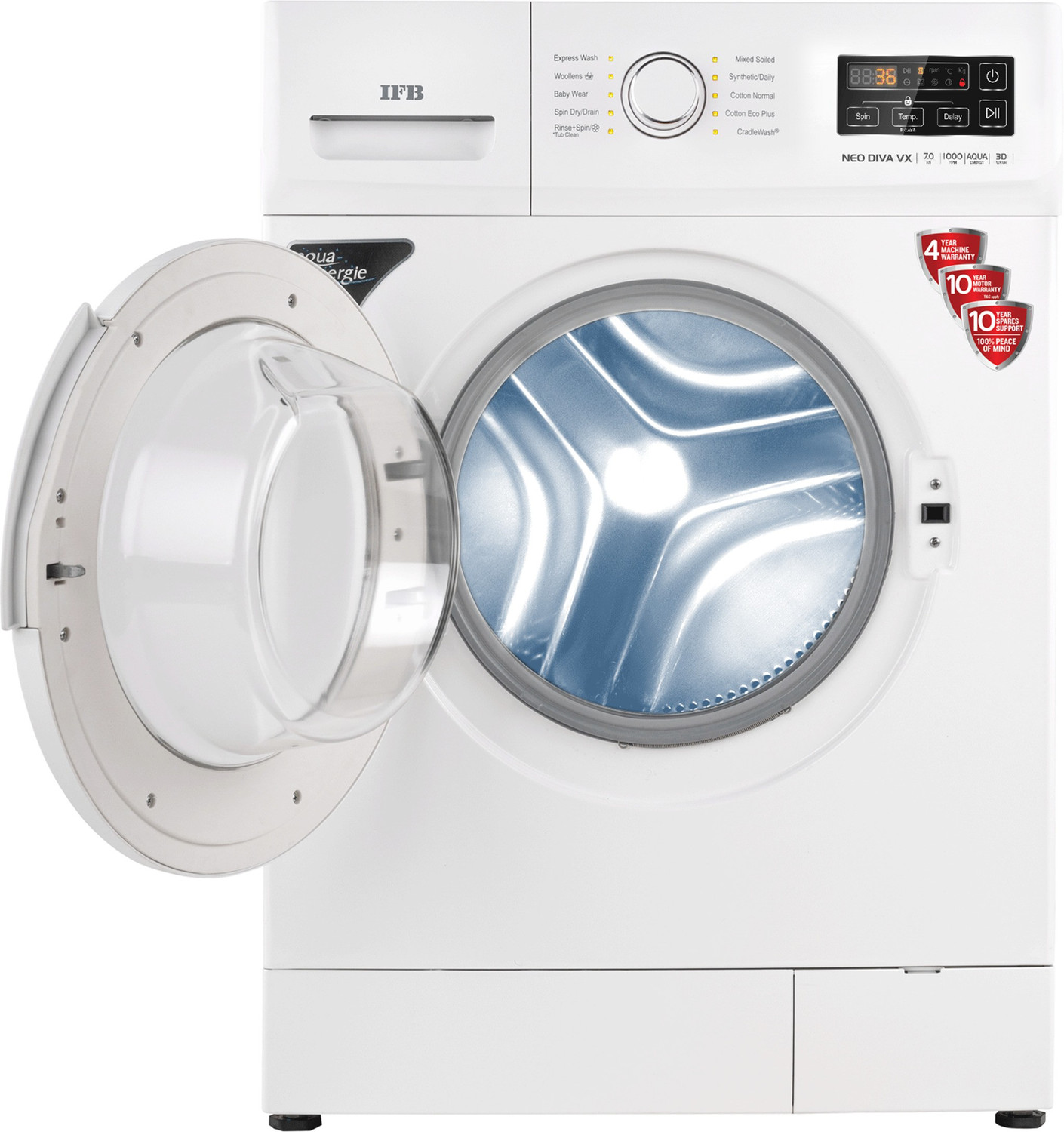 Image of IFB 7 kg Fully Automatic Front Load Washing Machine with In-built Heater White