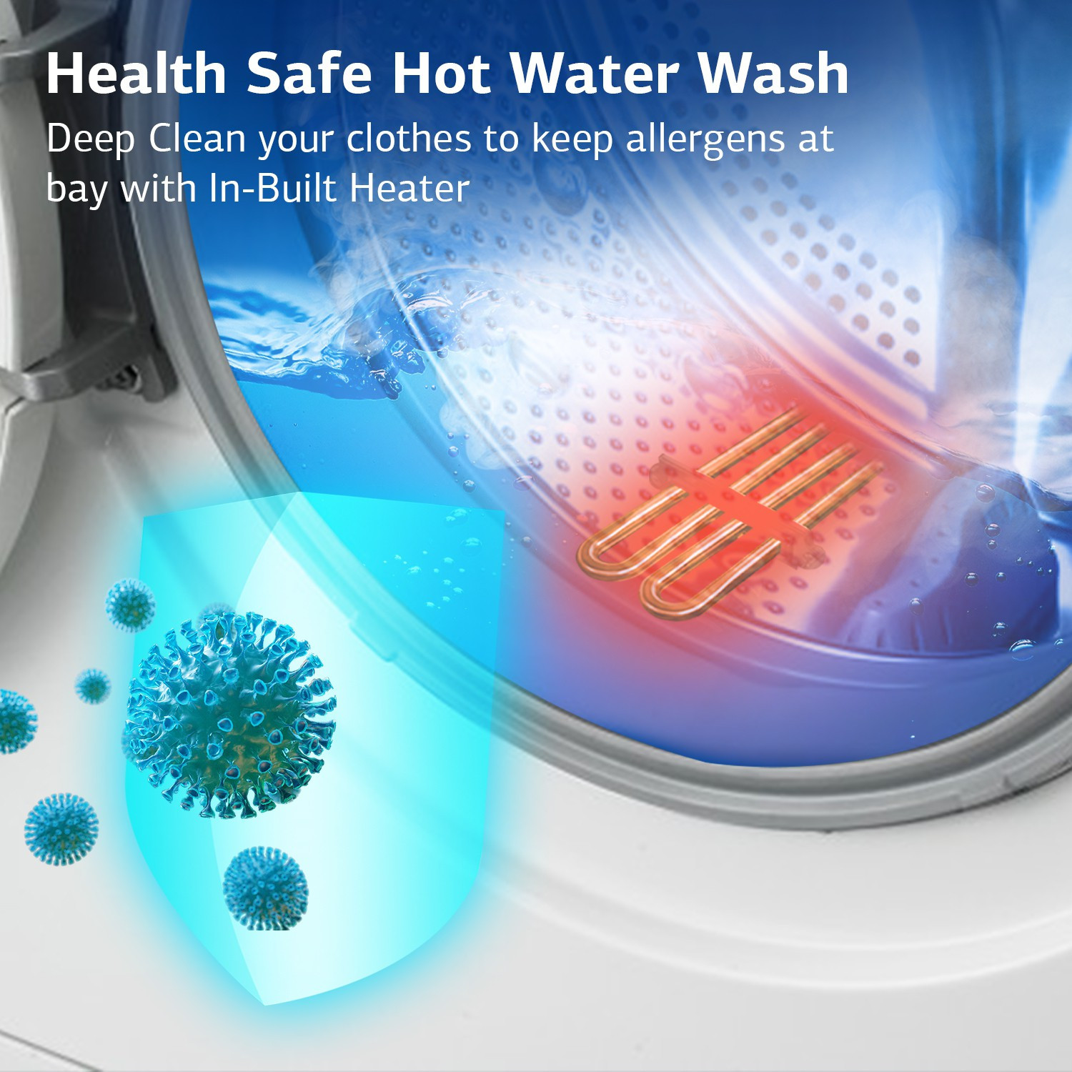 Image of IFB 7 kg Fully Automatic Front Load Washing Machine with In-built Heater White