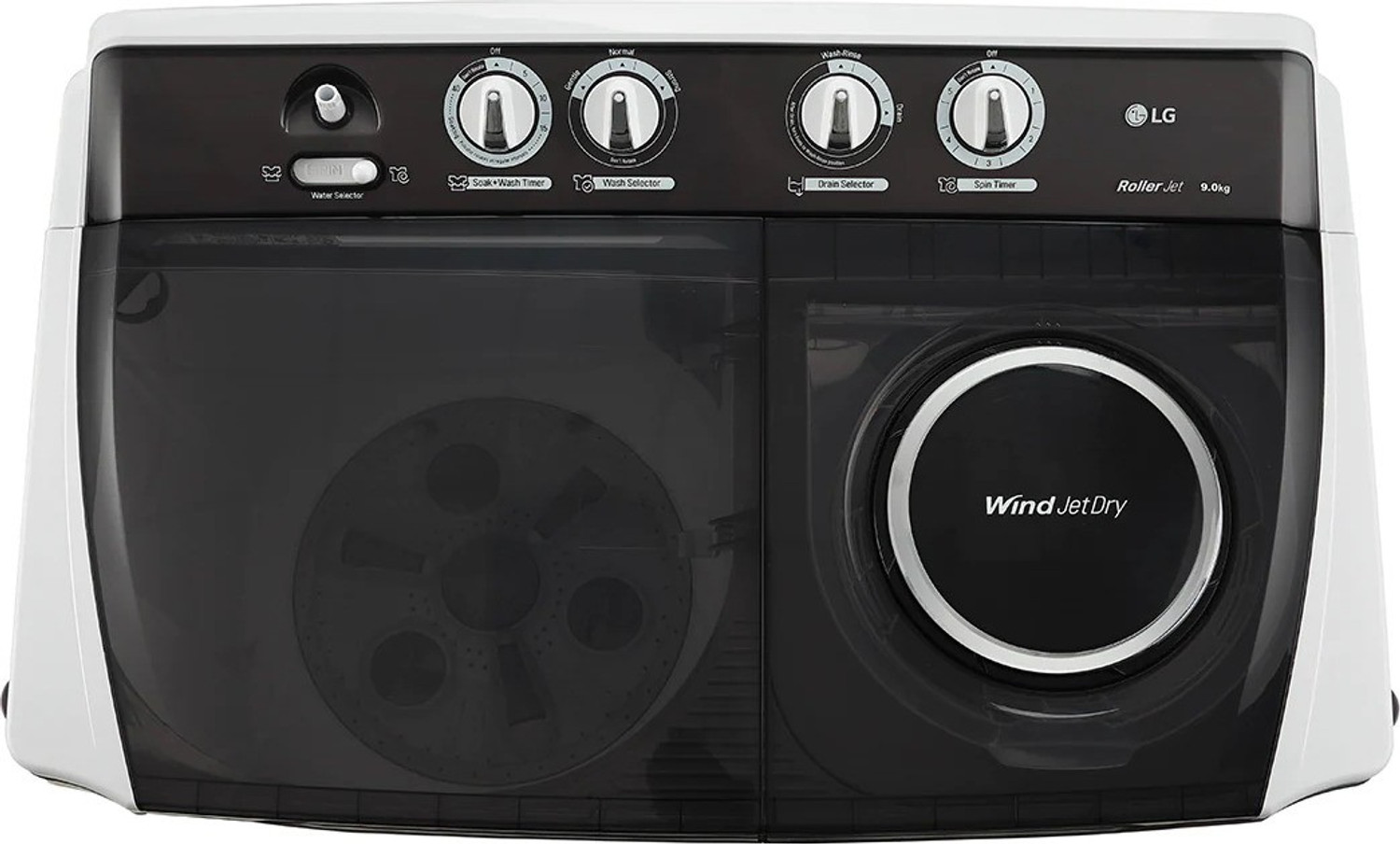 Image of LG 9 kg with Wi-Fi Enabled Roller Jet Pulsator and Soak Semi Automatic Top Load Washing Machine Grey