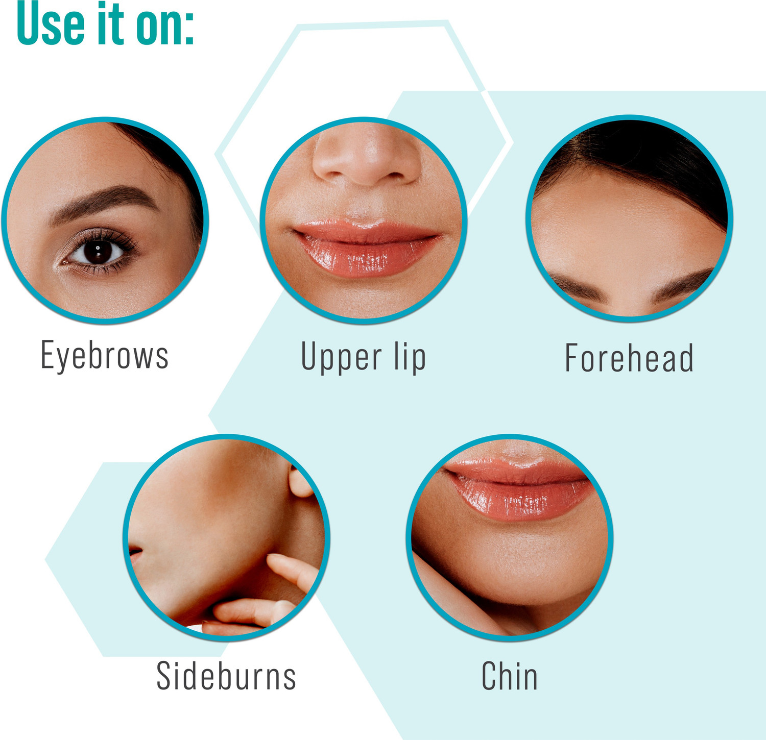 Image of SIRONA Blink & Glow Reusable Eyebrow & Face Razor for Women, Women