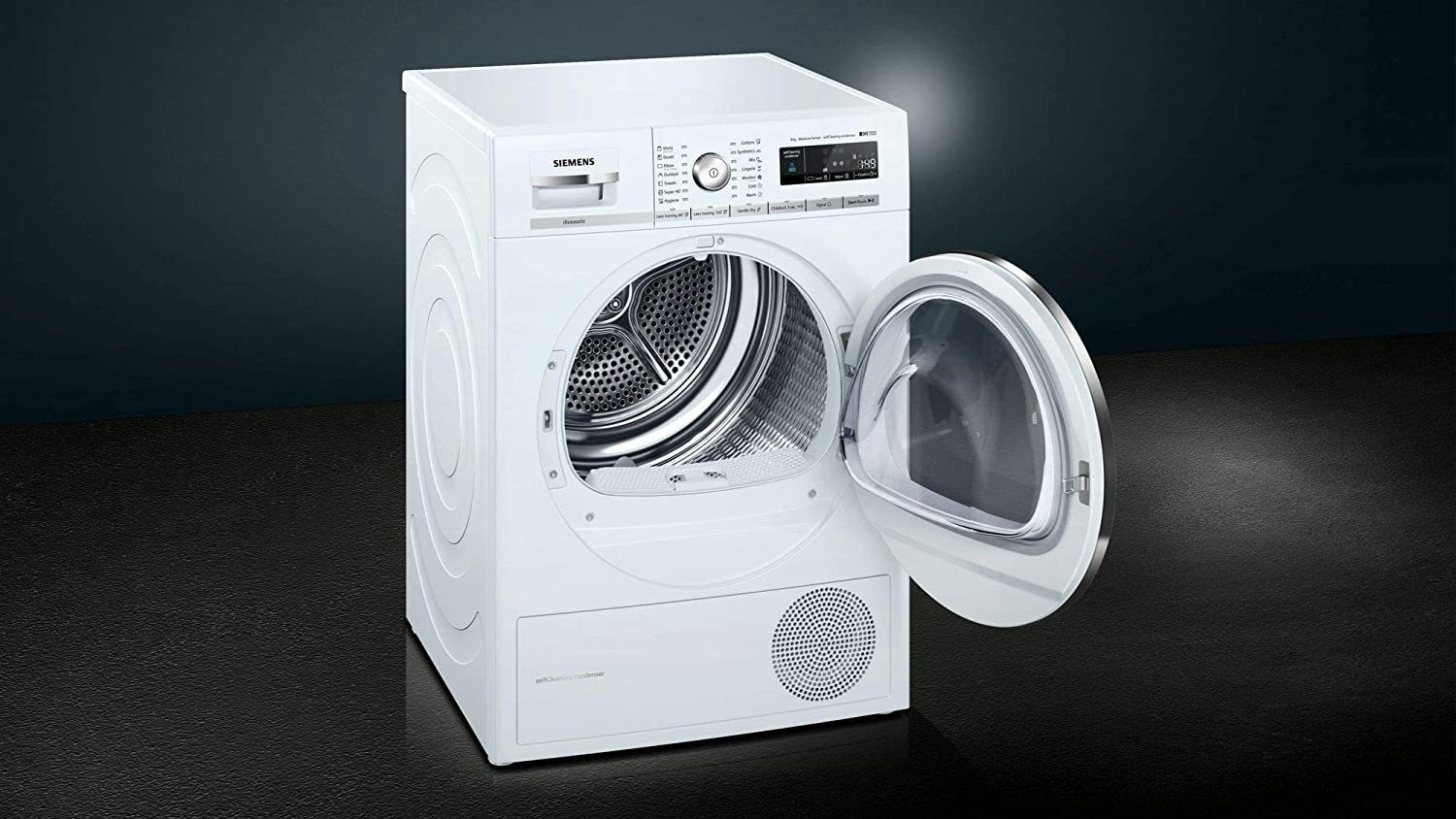 Image of Siemens 9 kg with 99.9% Dry Clothes Dryer with In-built Heater White