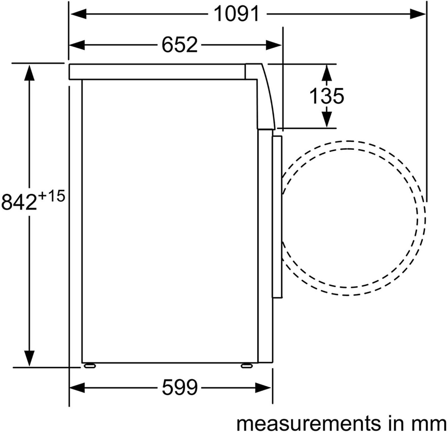 Image of Siemens 9 kg with 99.9% Dry Clothes Dryer with In-built Heater White