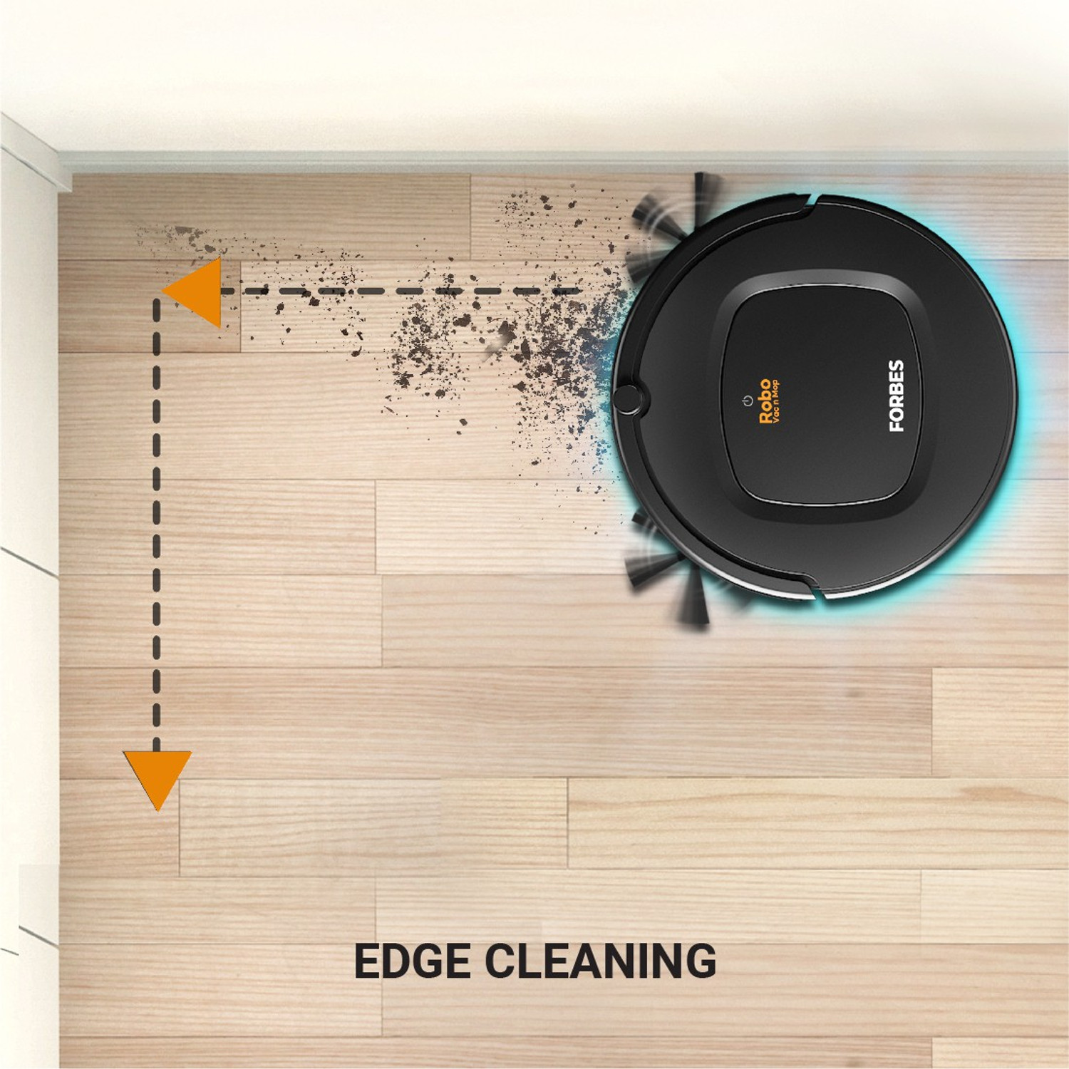 EUREKA FORBES Robo Vac N Mop Robotic Floor Cleaner with 2 in 1 Mopping