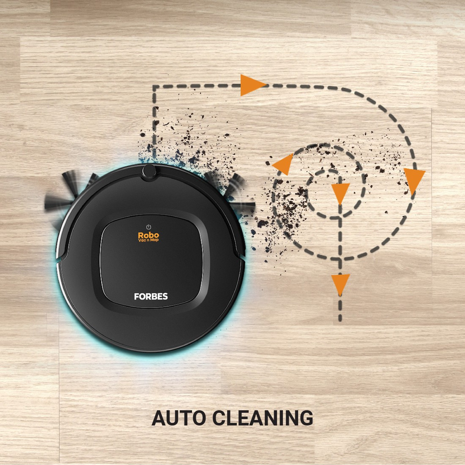 EUREKA FORBES Robo Vac N Mop Robotic Floor Cleaner with 2 in 1 Mopping and Vacuum, Anti