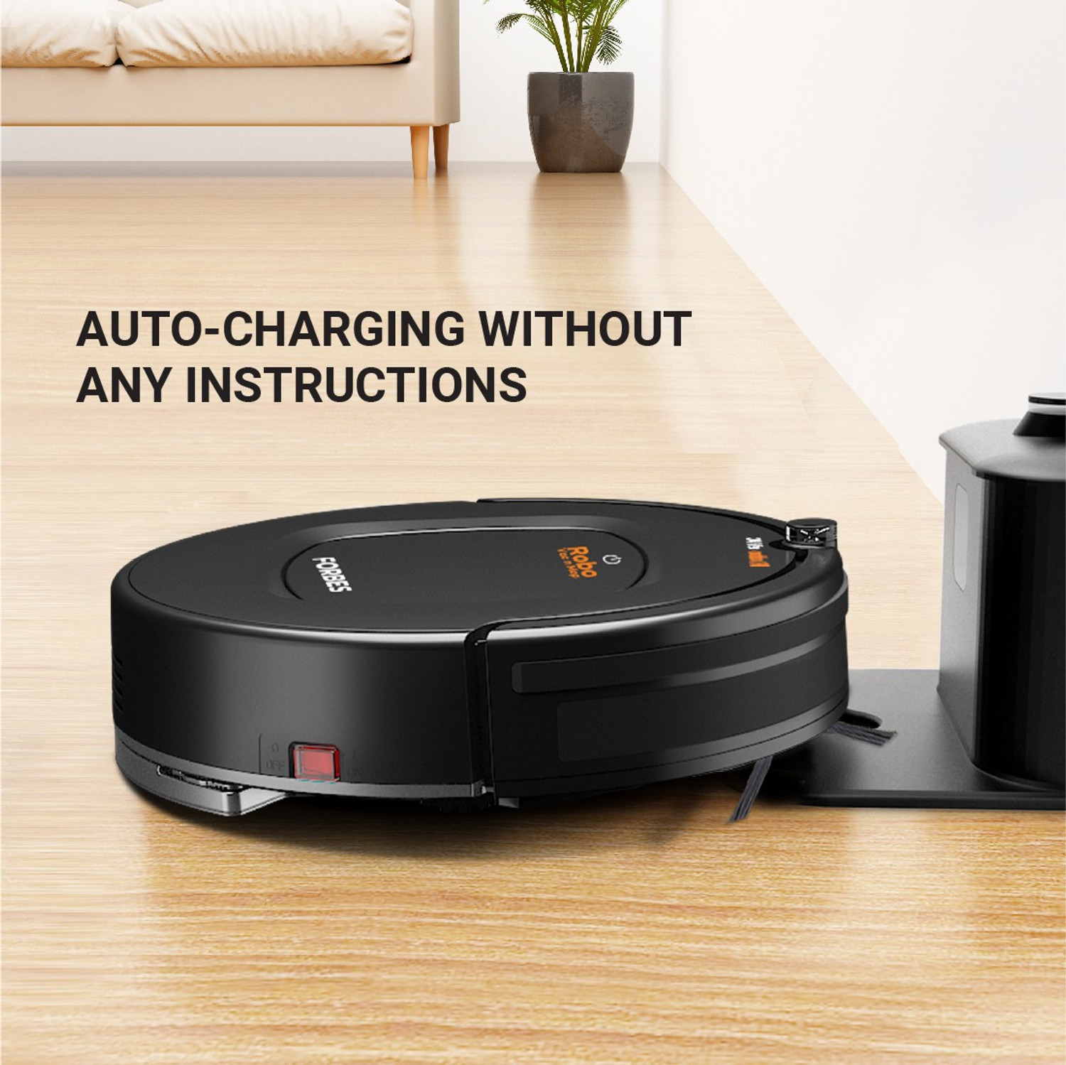 EUREKA FORBES Robo Vac N Mop Robotic Floor Cleaner with 2 in 1 Mopping