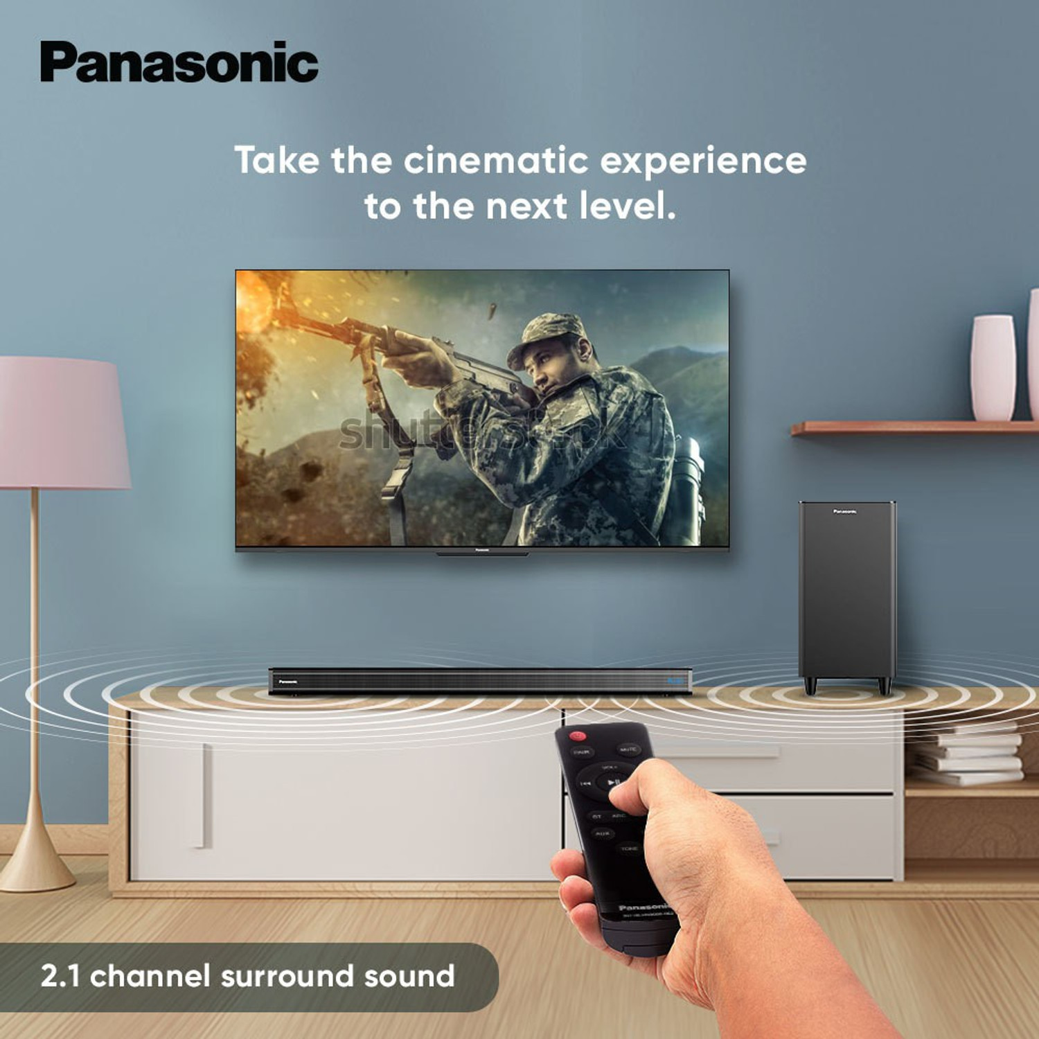 Image of Panasonic SC-HTB76GW-K 100 W Bluetooth Soundbar