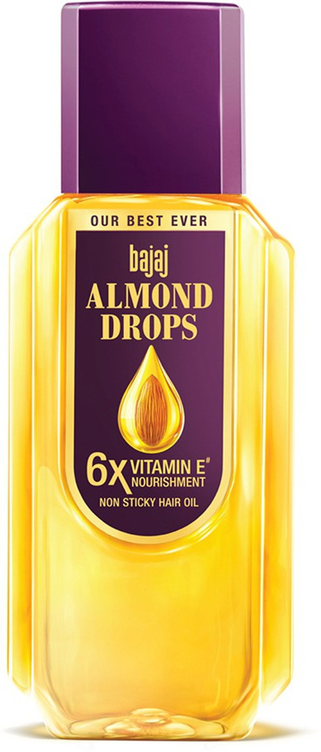 Image of BAJAJ Almond Drops Hair Oil enriched with 6X Vitamin E, Reduces Hair Fall Hair Oil