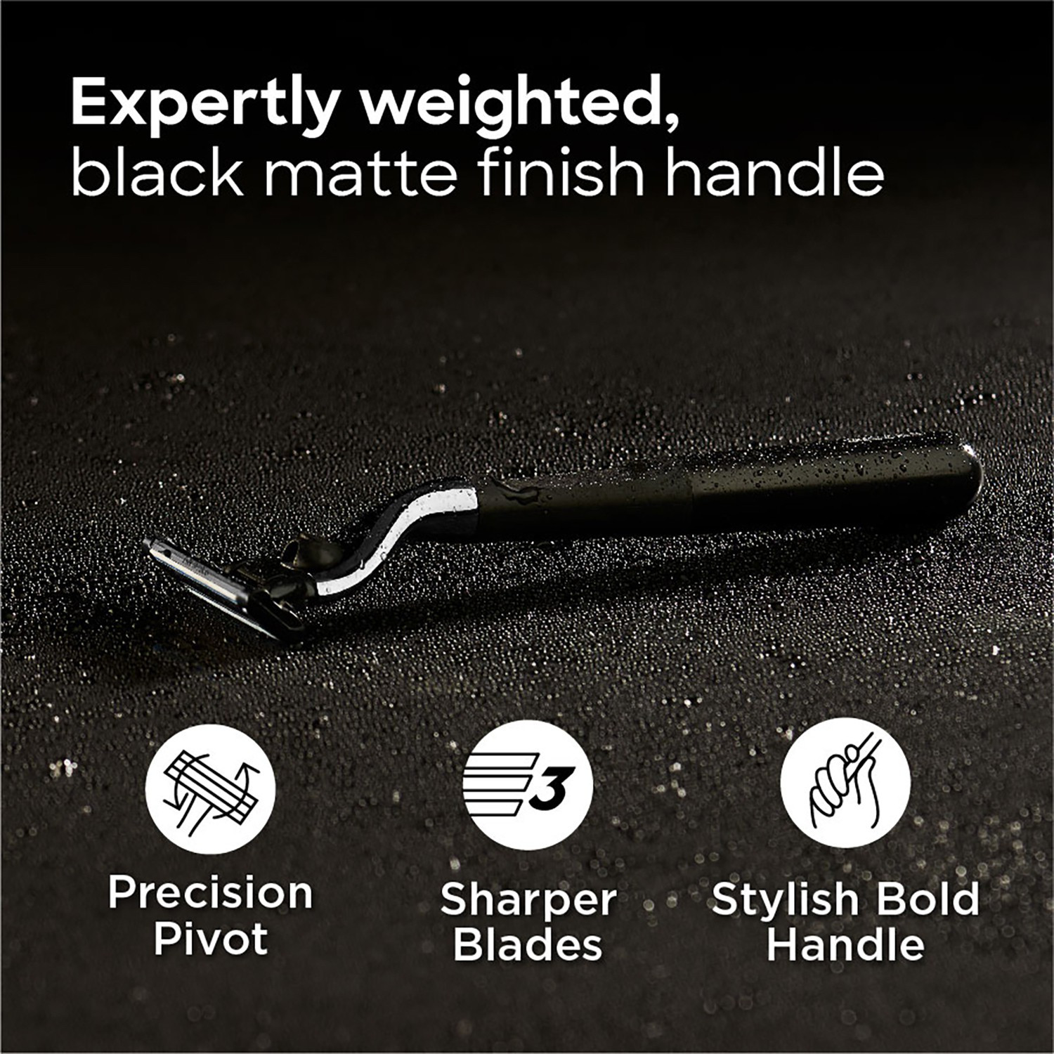 Image of Gillette Mach3 Bold 1 Razor + 1 Cartridge (Mach3s most stylish shaver for men), Men