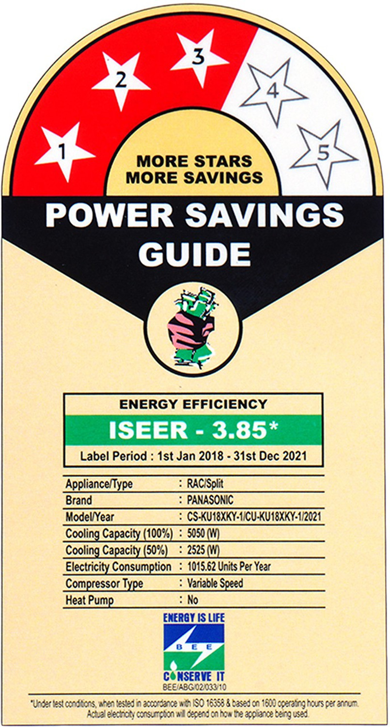 Image of Panasonic 2021 Model 1.5 Ton 3 Star Split AC