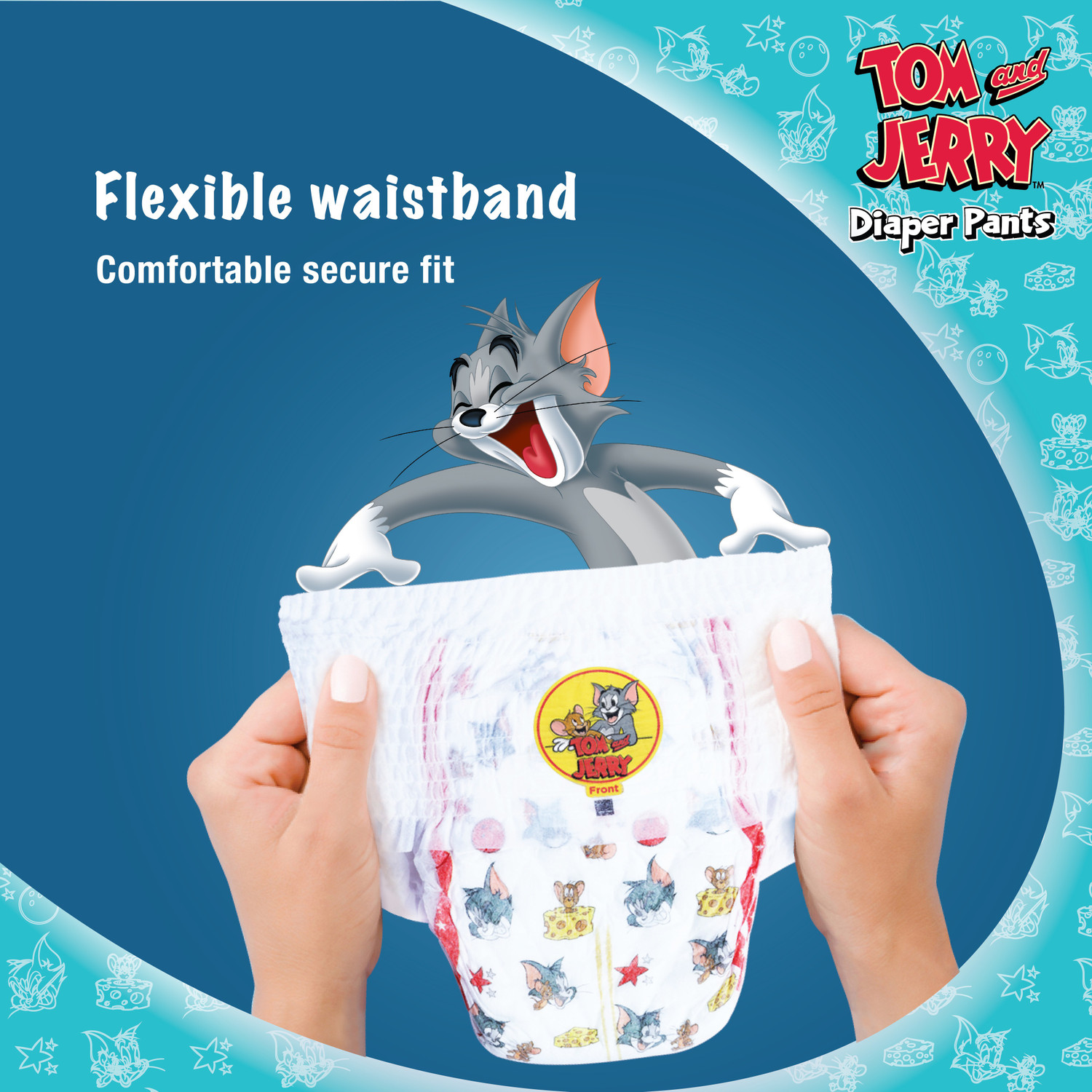 Image of TOM & JERRY Diaper Pants with Wetness Indicator - L