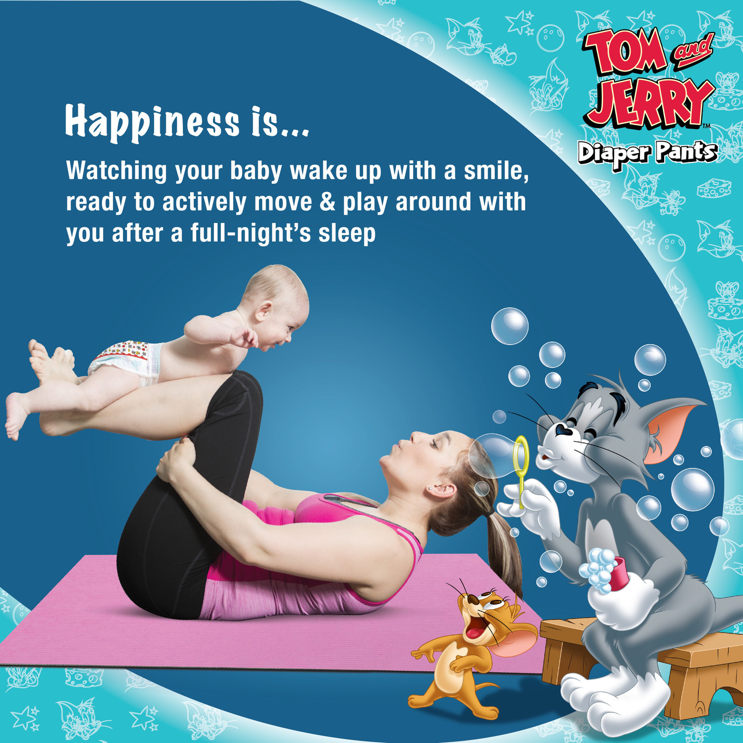 Image of TOM & JERRY Diaper Pants with Wetness Indicator - L