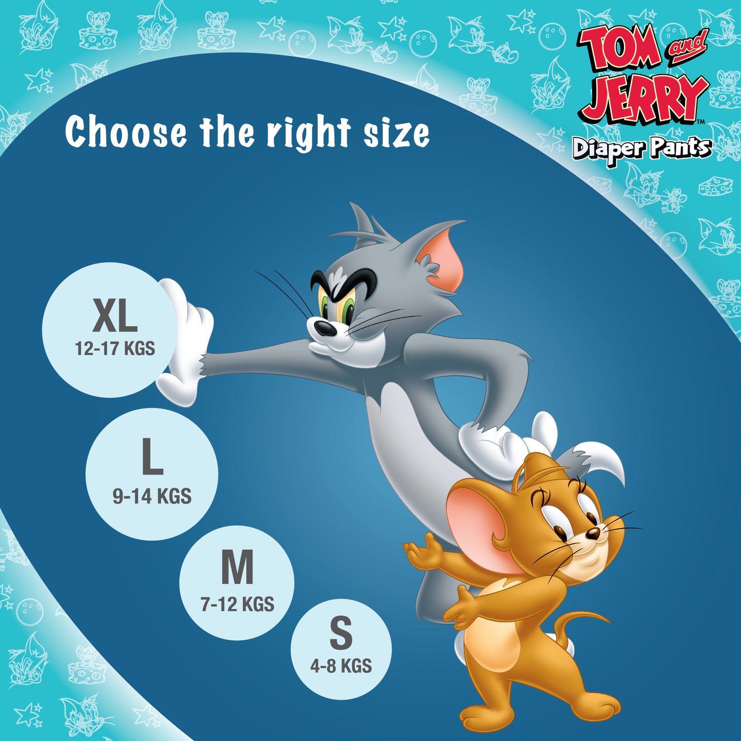 Image of TOM & JERRY Diaper Pants with Wetness Indicator - L