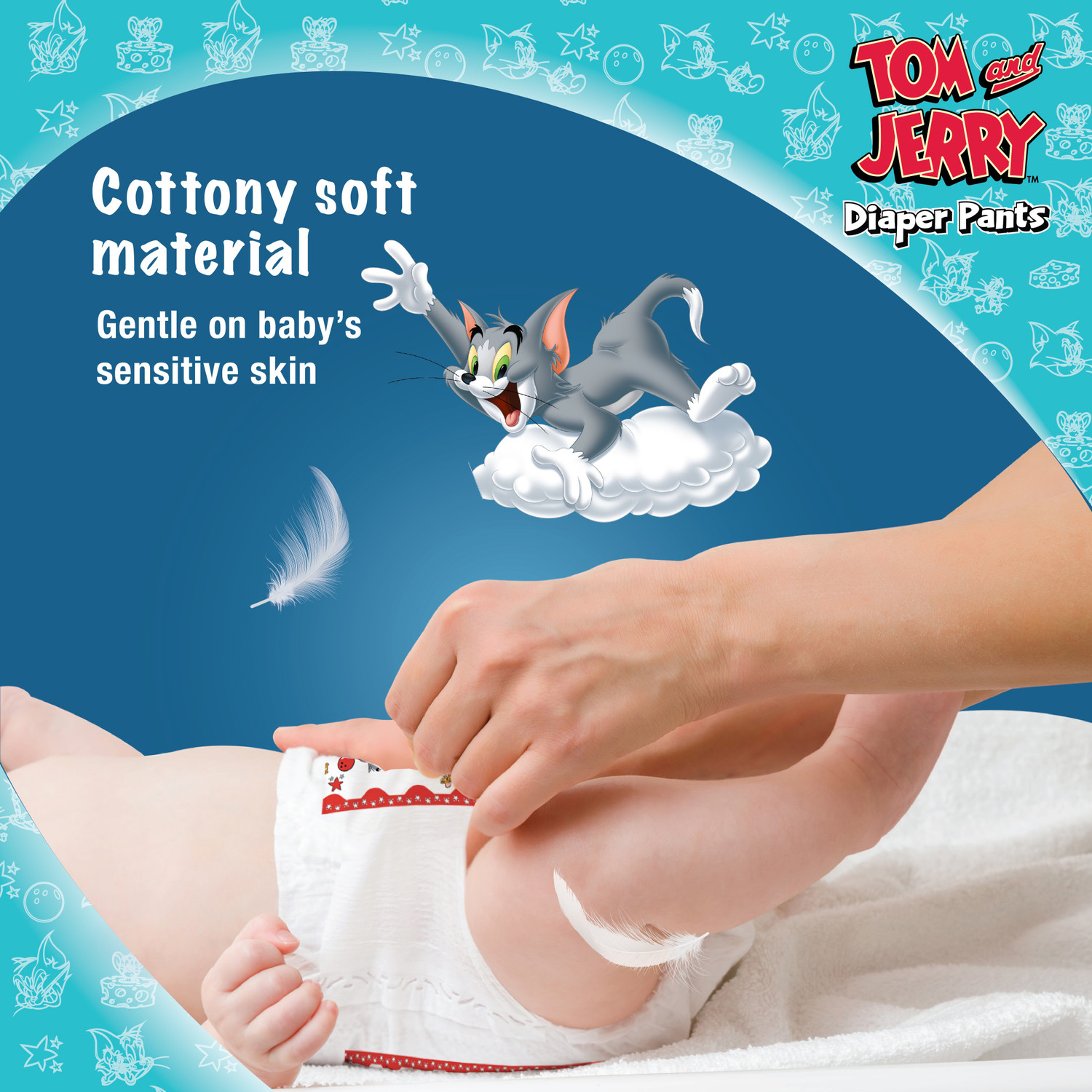 Image of TOM & JERRY Diaper Pants with Wetness Indicator - L