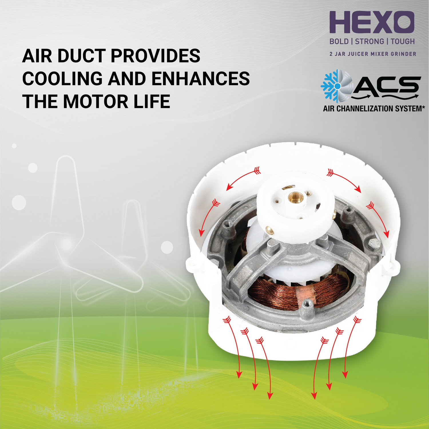 Image of HAVELLS Hexo 1000 W Juicer Mixer Grinder