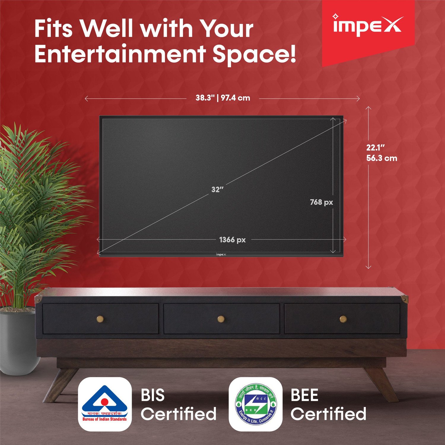 Image of IMPEX Gloria Series 81.28 cm (32 inch) HD Ready LED TV