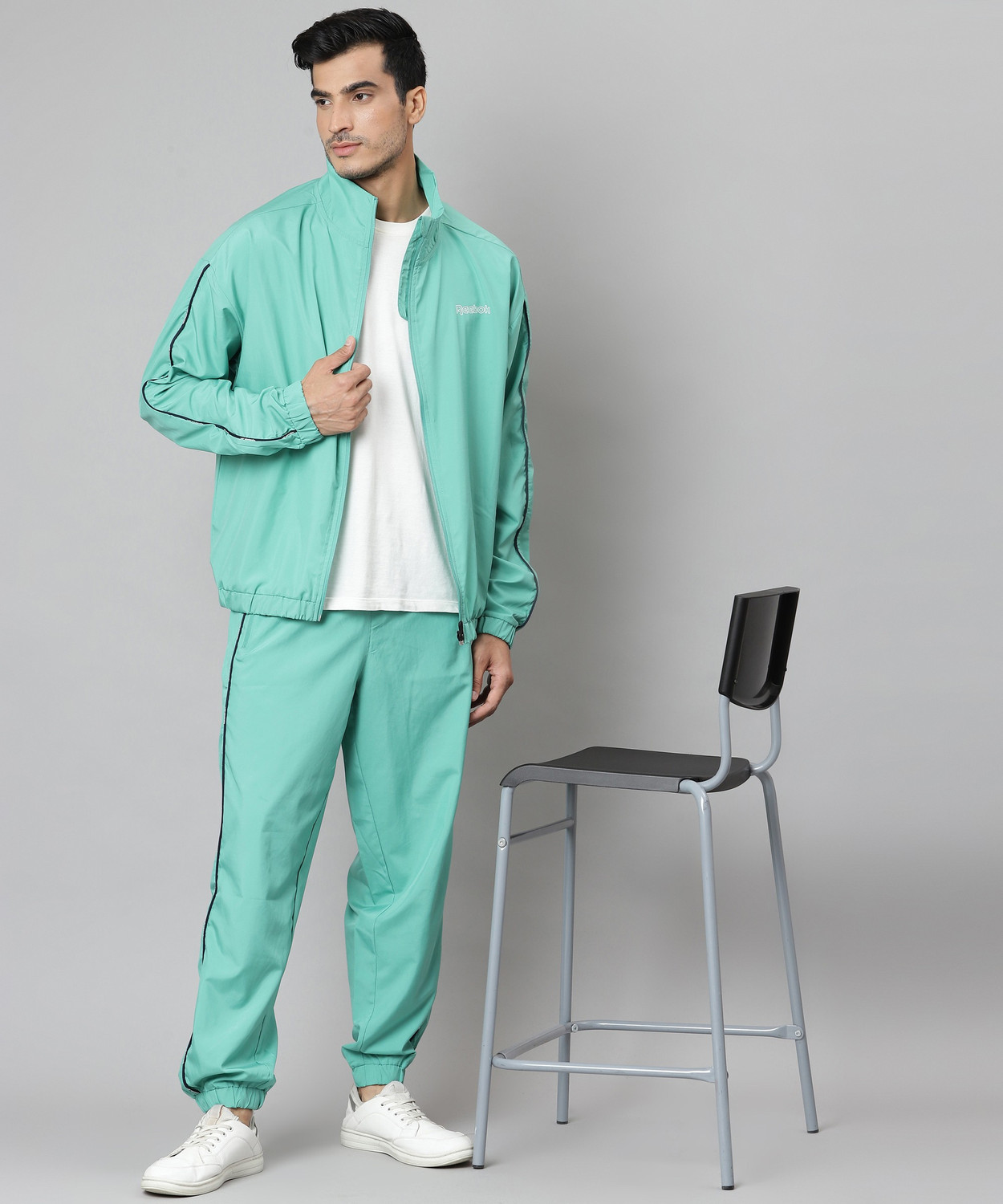 Reebok solid men's track deals suit