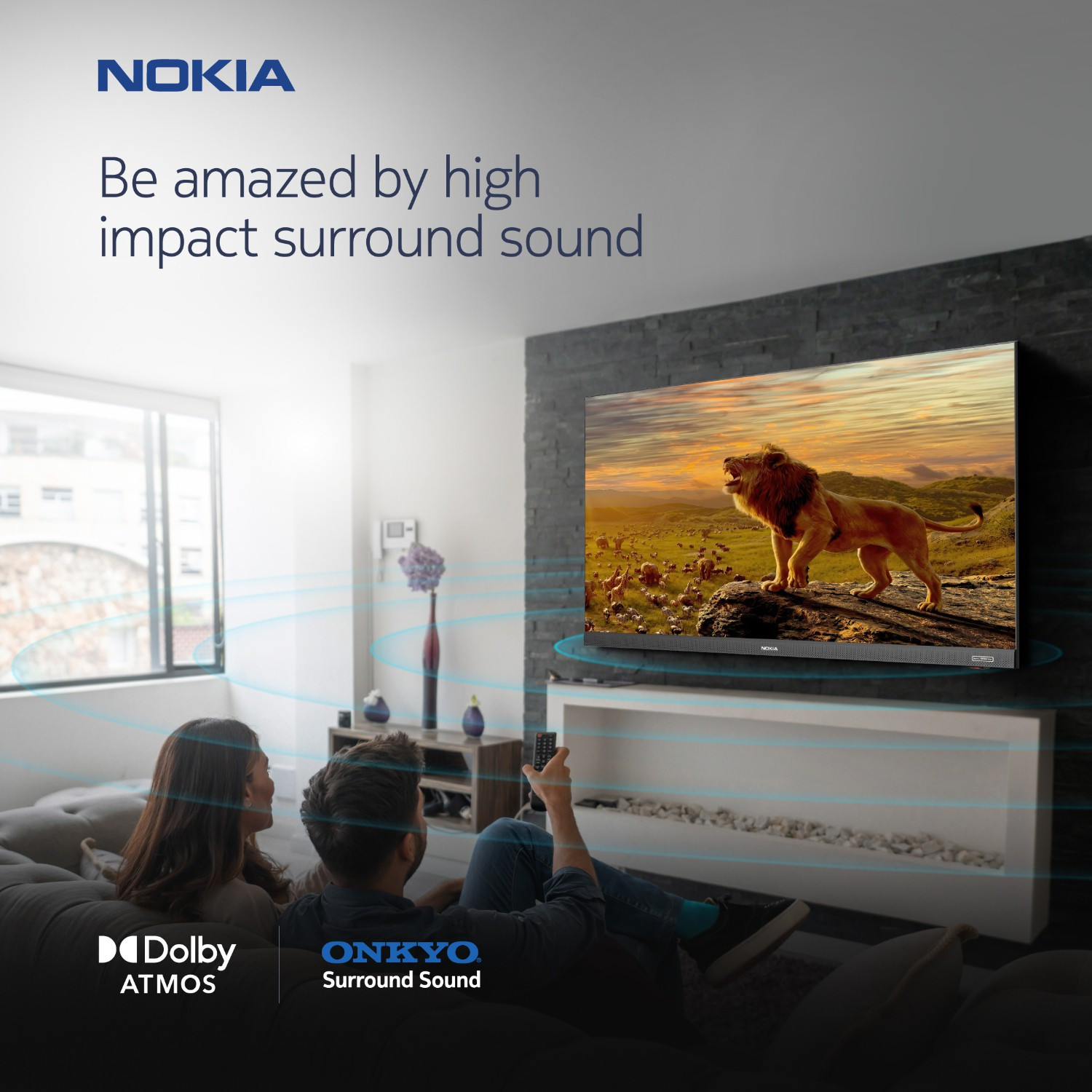 Image of Nokia 109 cm (43 inch) Ultra HD 4K LED Smart Android TV with Sound by Onkyo and Dolby Atmos