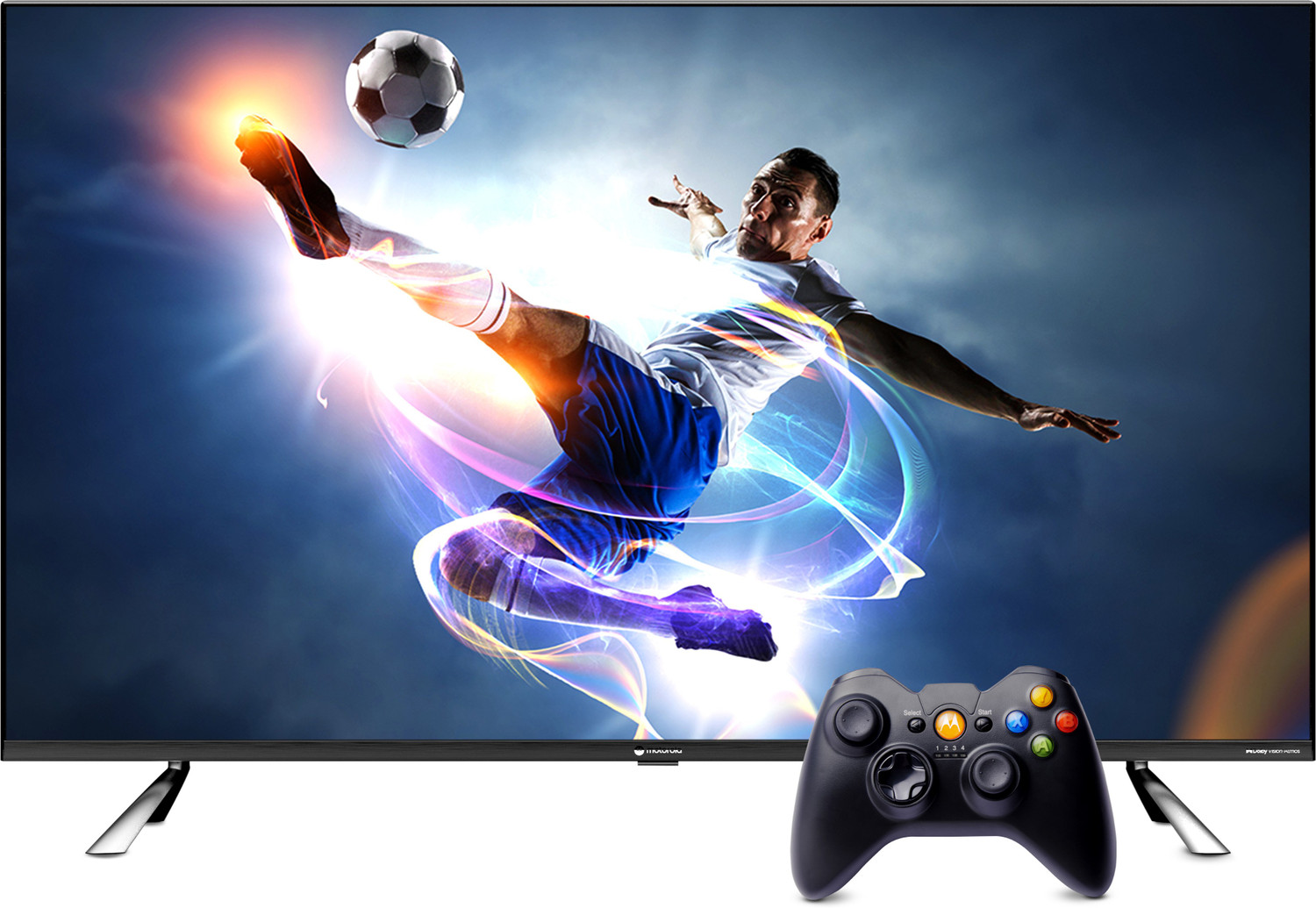 Image of MOTOROLA Revou-Q 139 cm (55 inch) QLED Ultra HD (4K) Smart Android TV with Wireless Gamepad