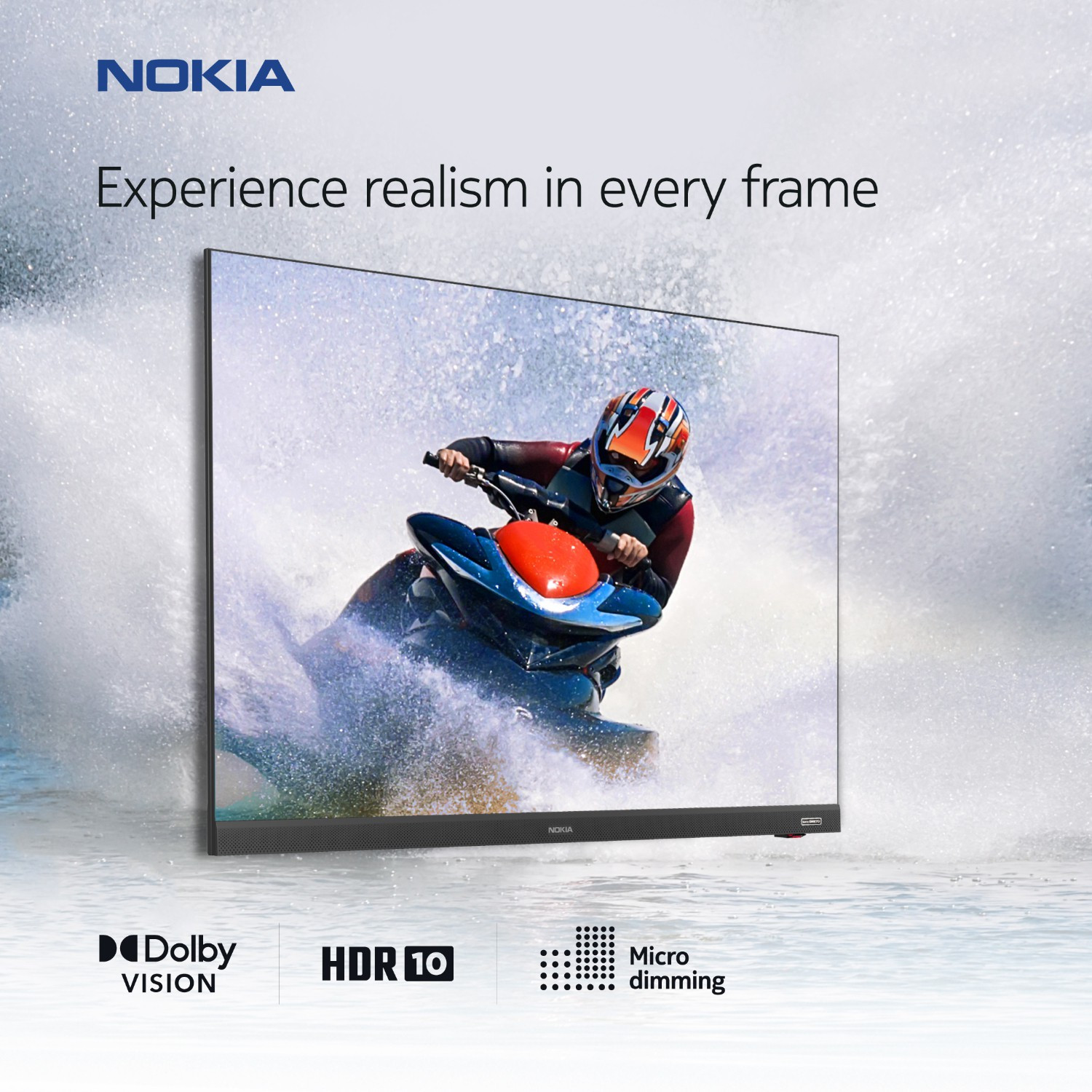 Image of Nokia 109 cm (43 inch) Ultra HD 4K LED Smart Android TV with Sound by Onkyo and Dolby Atmos