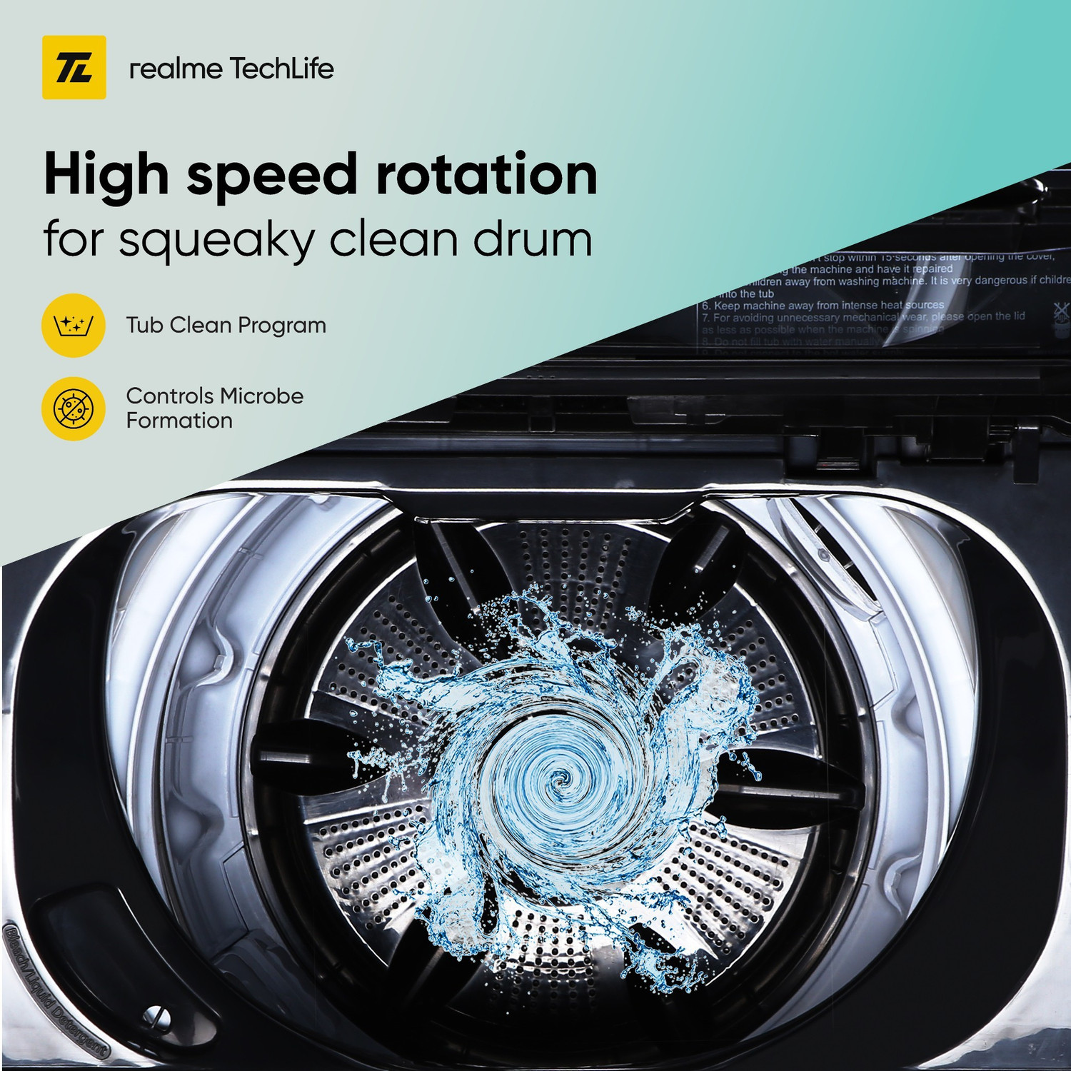 Image of realme TechLife 8 kg 5 Star Rating Fully Automatic Top Load Washing Machine with In-built Heater Grey