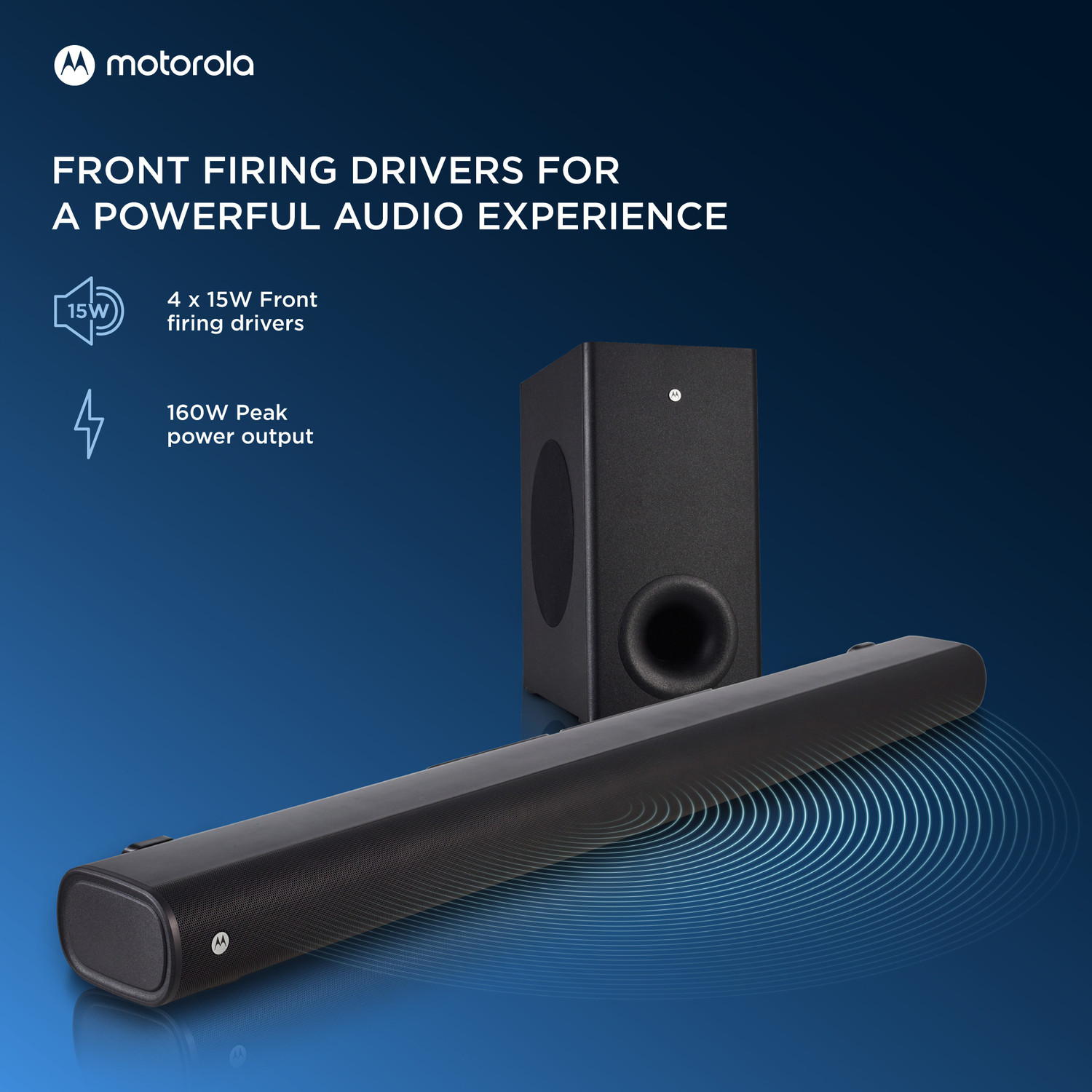Image of MOTOROLA AmphisoundX Dolby with HDMI Arc 160 W Bluetooth Soundbar