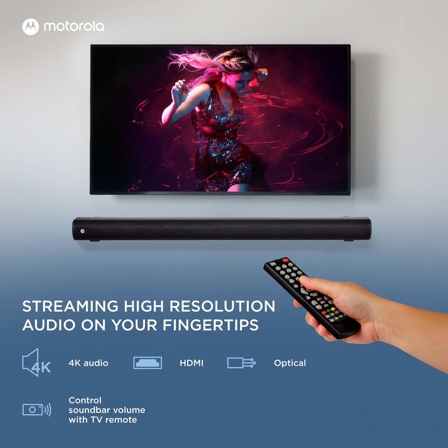 Image of MOTOROLA AmphisoundX Dolby with HDMI Arc 160 W Bluetooth Soundbar