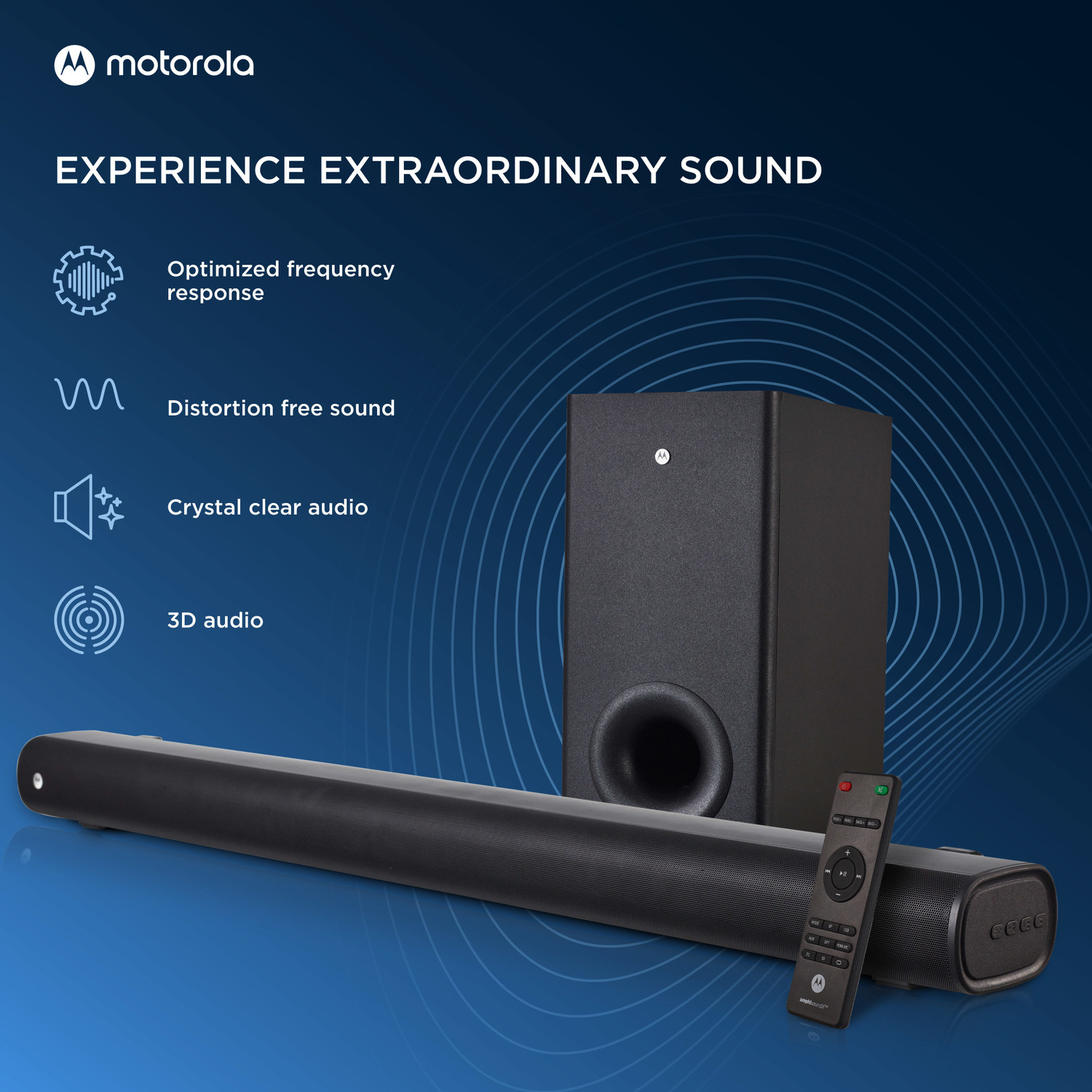 MOTOROLA AmphisoundX Dolby with HDMI Arc 160 W Bluetooth Soundbar