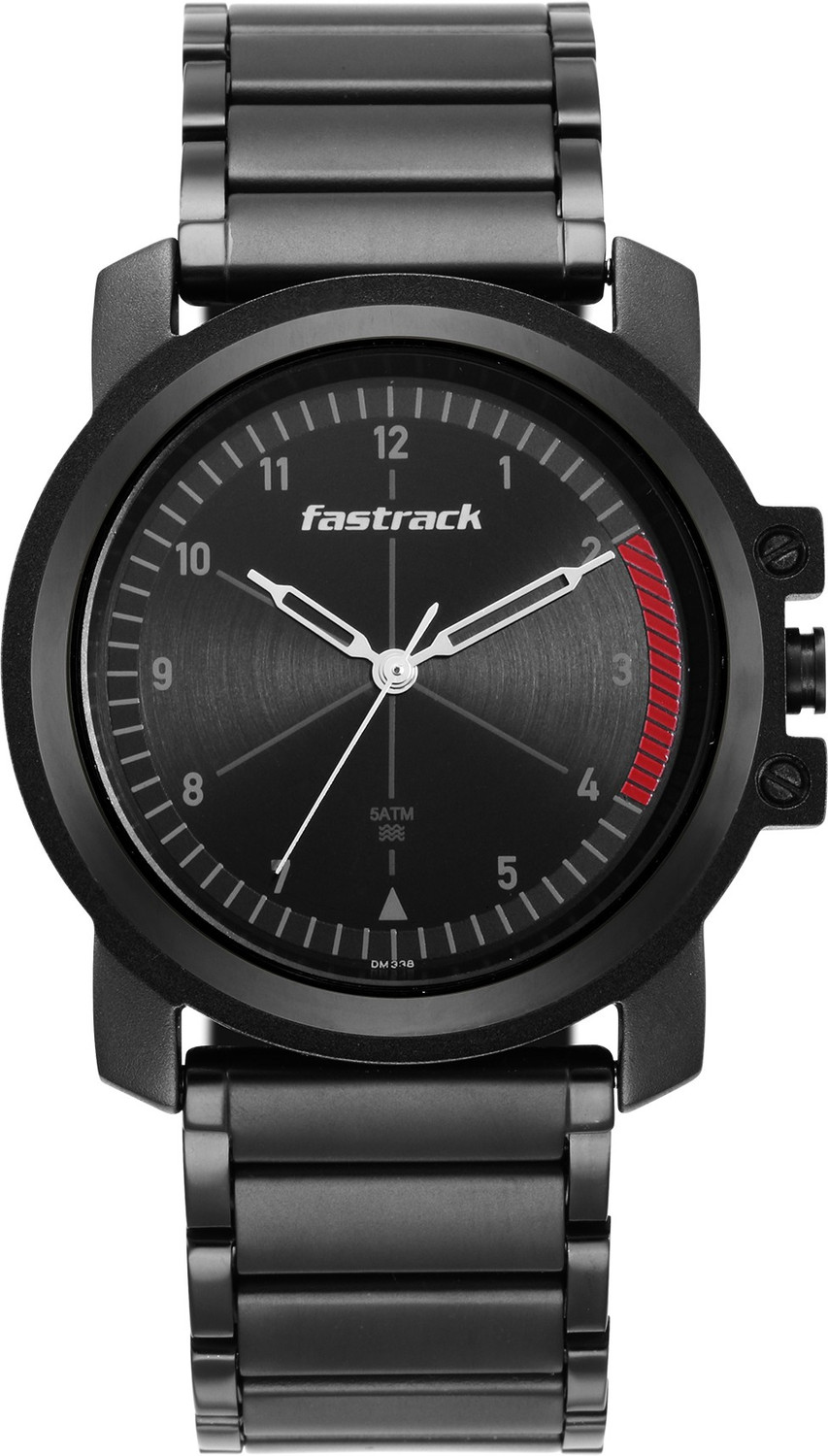 Snapable Fastrack Fastrack Fastrack Stunners Black Dial Black Metal Strap Analog Watch ...