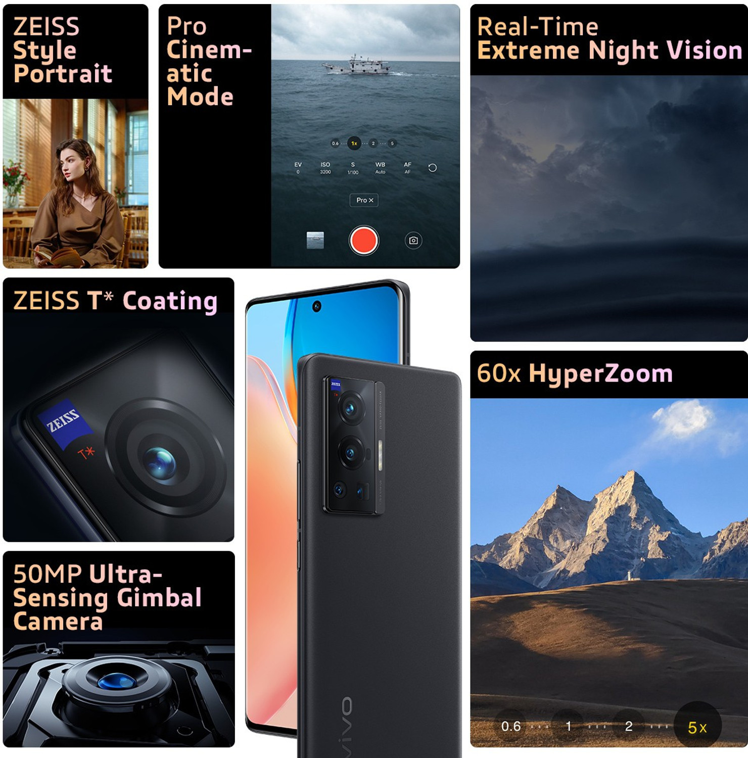 Image of vivo X70 Pro (Cosmic Black, 256 GB)