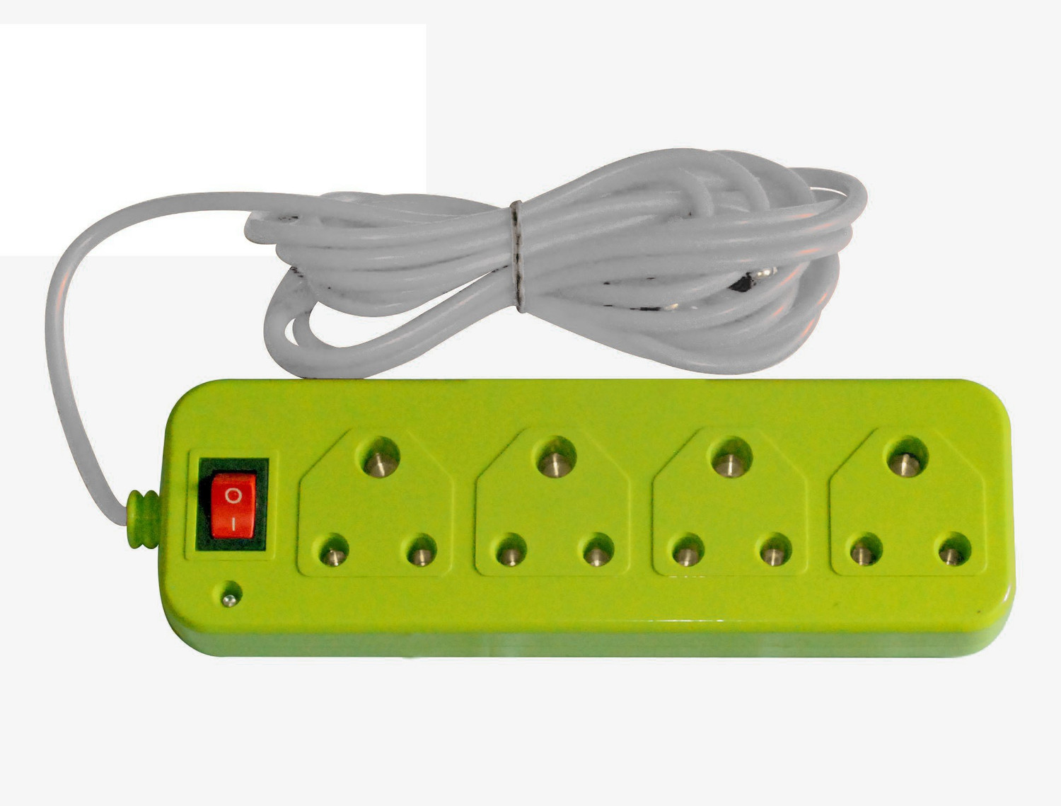 Image of Mopslik Long Wire 4 Port (6 Amp 220 V ) Extension Cord with Switch and LED Indicator 4 Socket Extension Boards (Multicolor, 3 m)