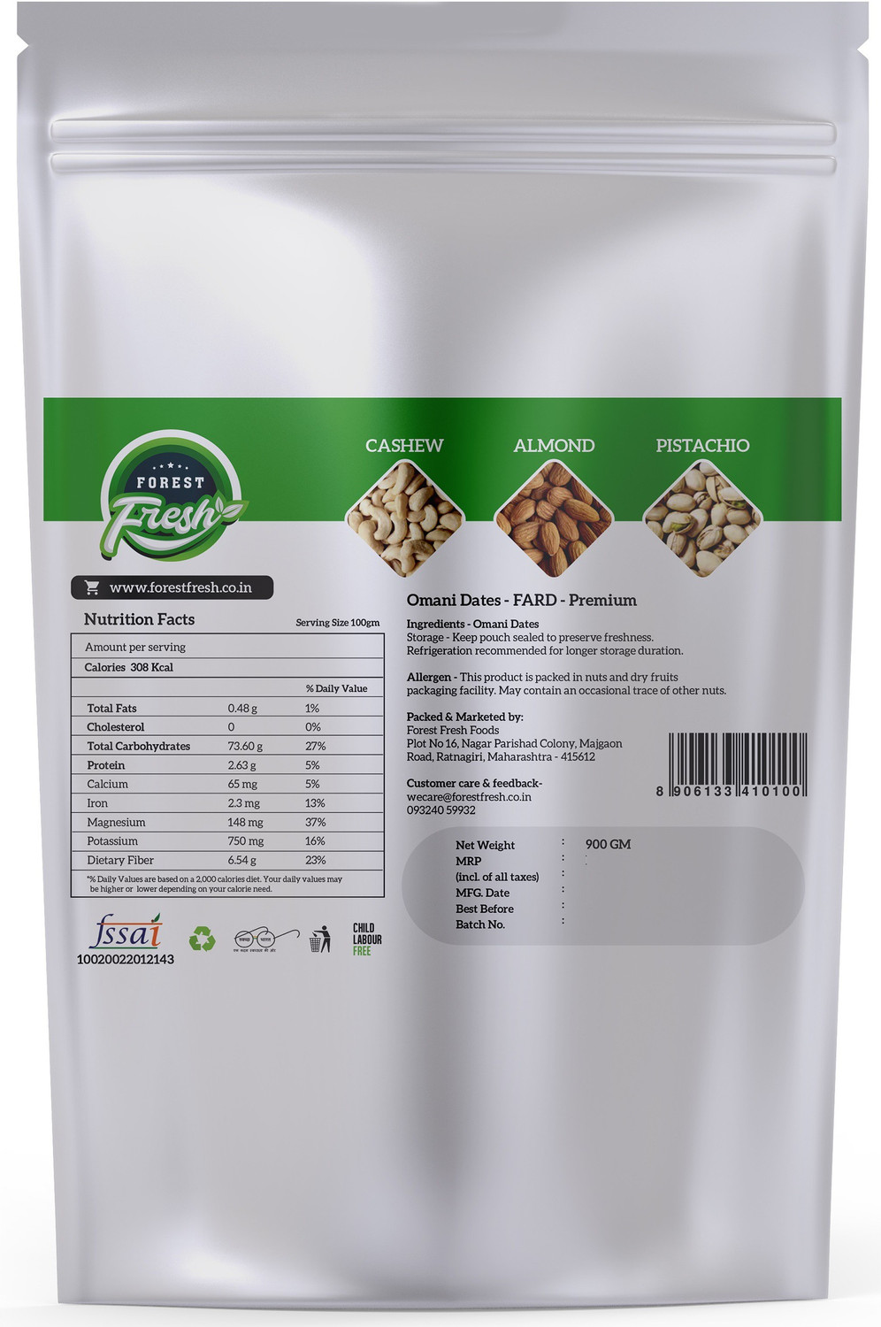 Image of Forest Fresh Premium Omani Dates (Khajoor) - Fard Super Value Pack Dates