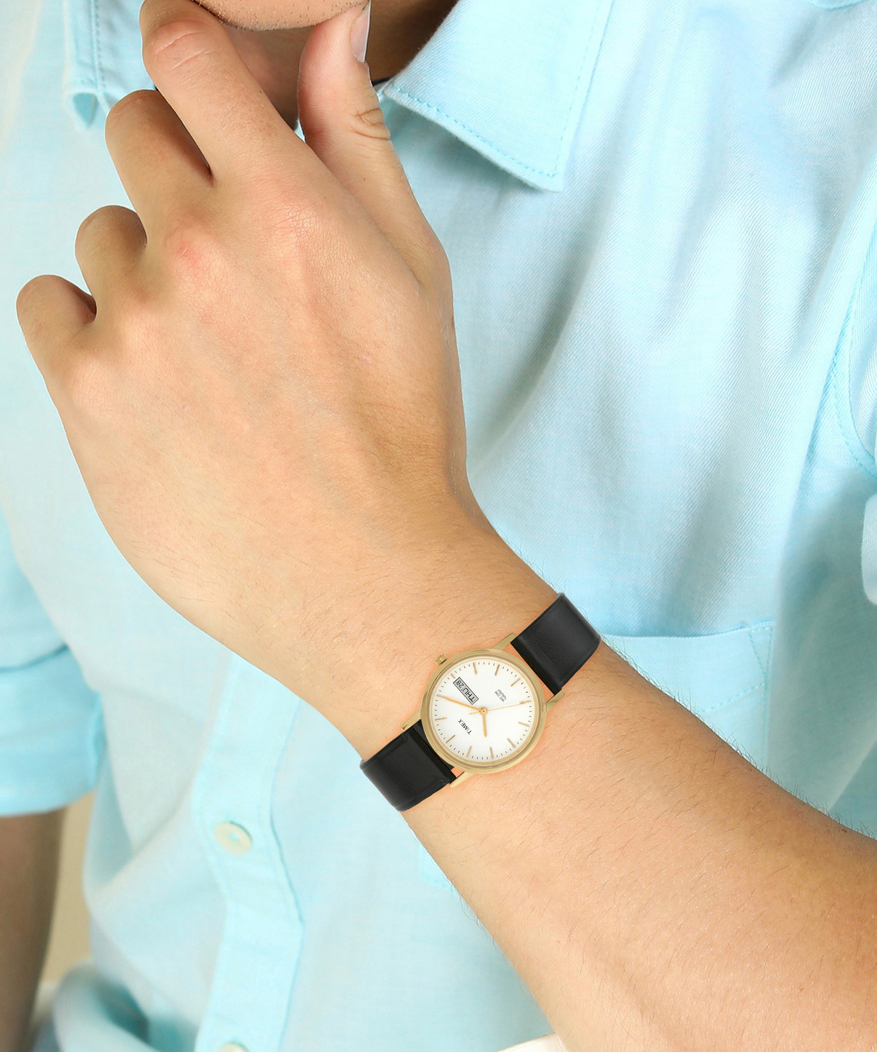 Image of TIMEX Trendline Round 32mm White Dial Analog Watch - For Men