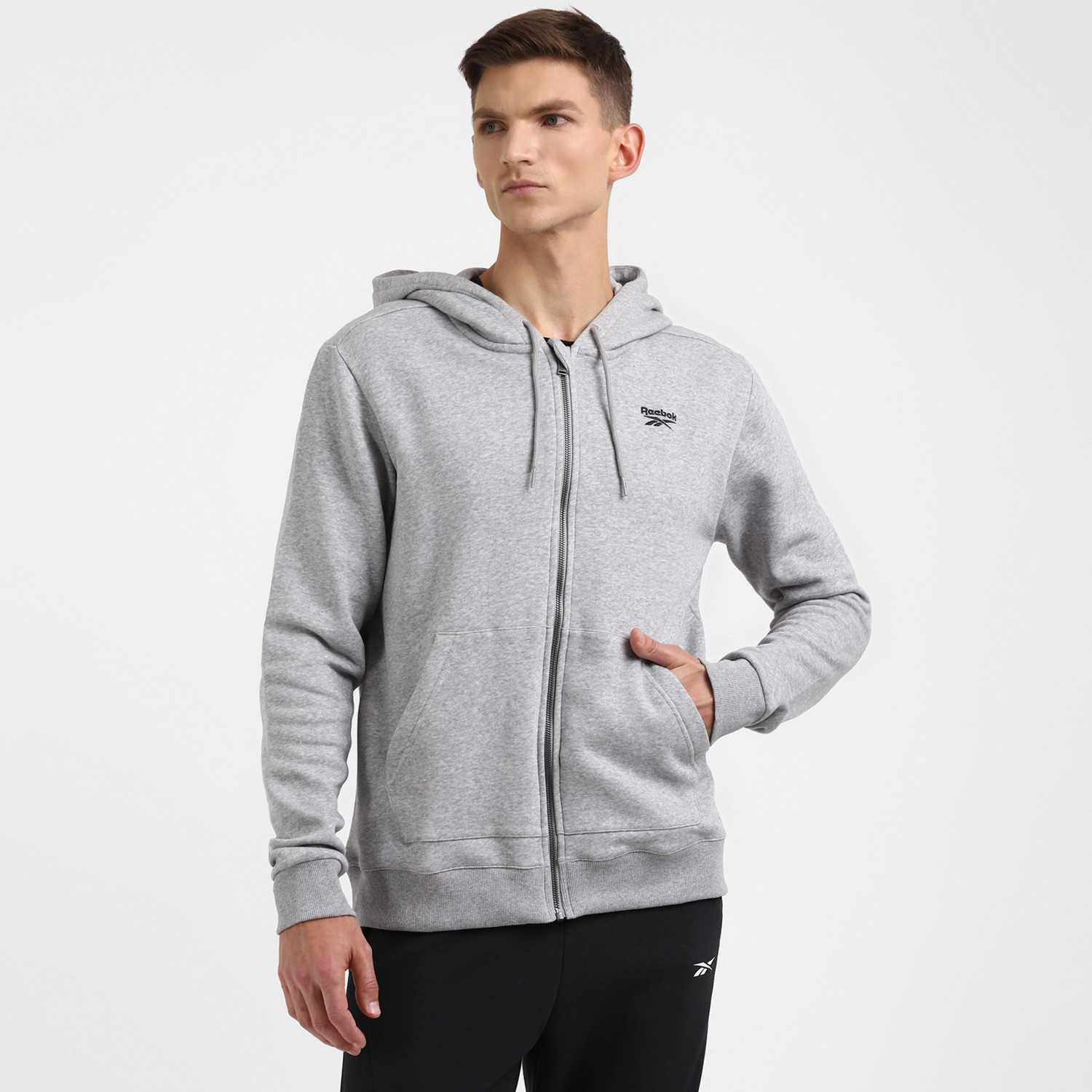 Reebok full sleeve solid men's jacket on sale