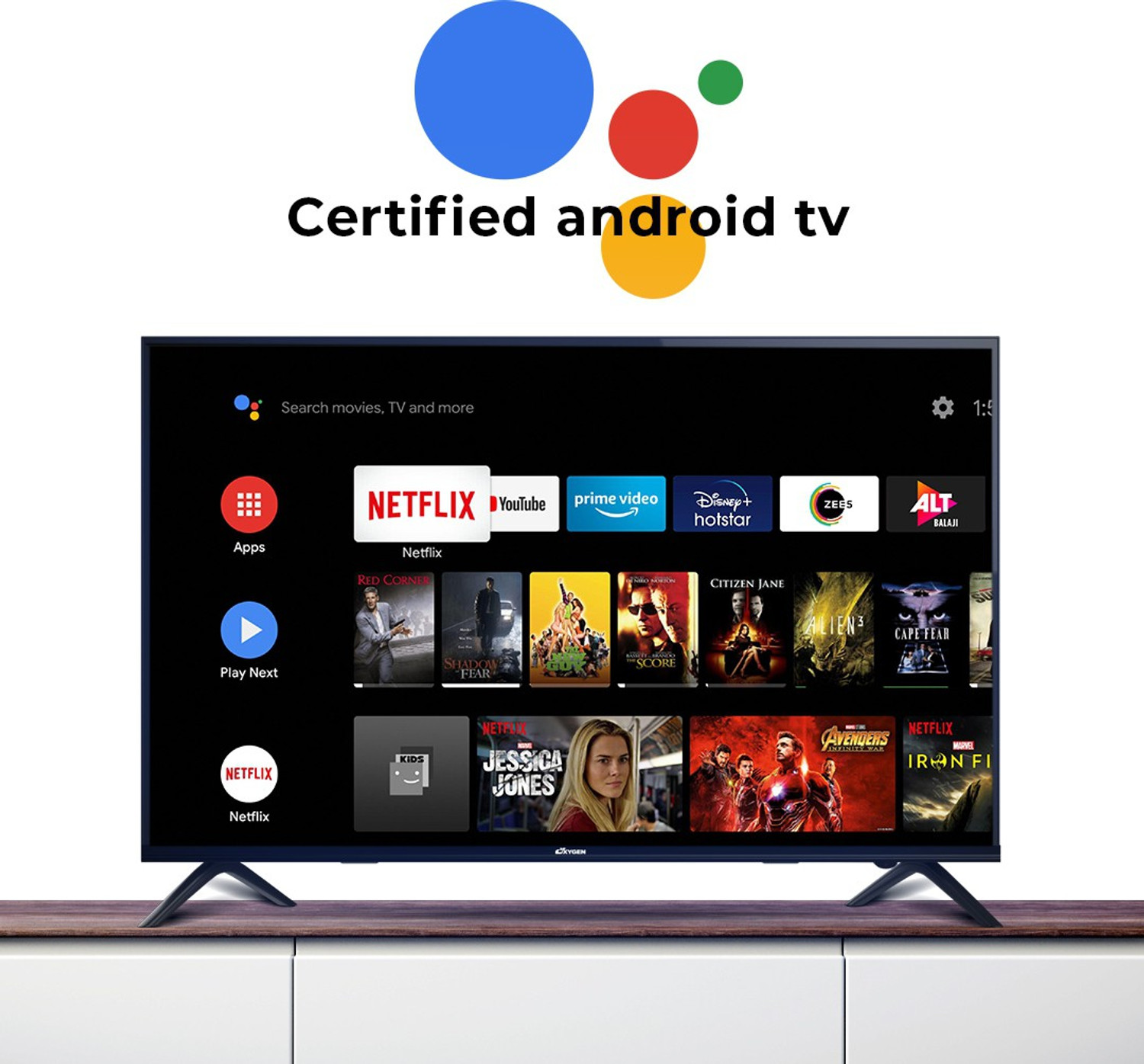 Image of Oxygen A2 108 cm (43 inch) Ultra HD (4K) LED Smart Android TV