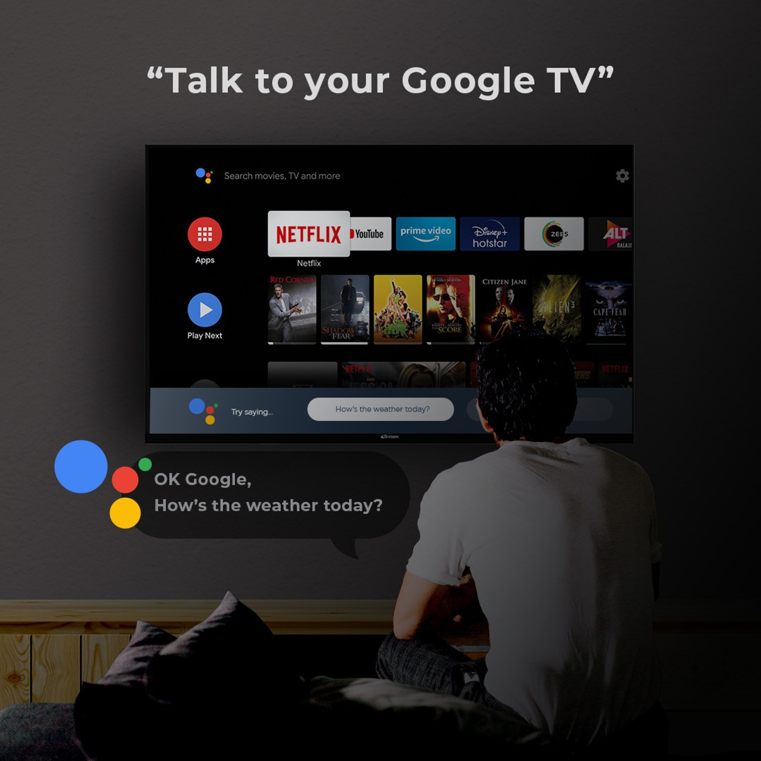 Image of Oxygen A2 108 cm (43 inch) Ultra HD (4K) LED Smart Android TV
