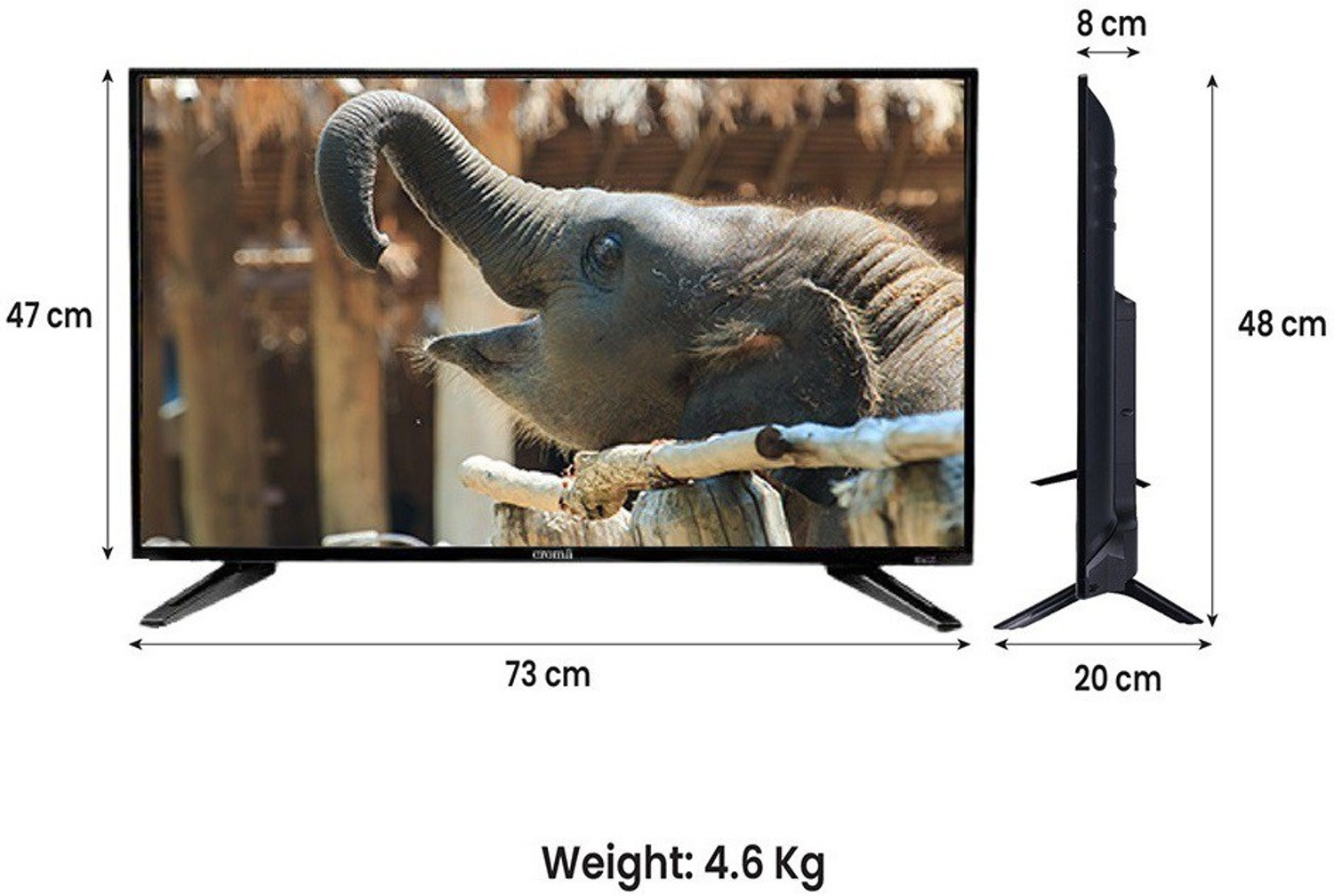 Image of Croma 81.28 cm (32 inch) HD Ready LED TV