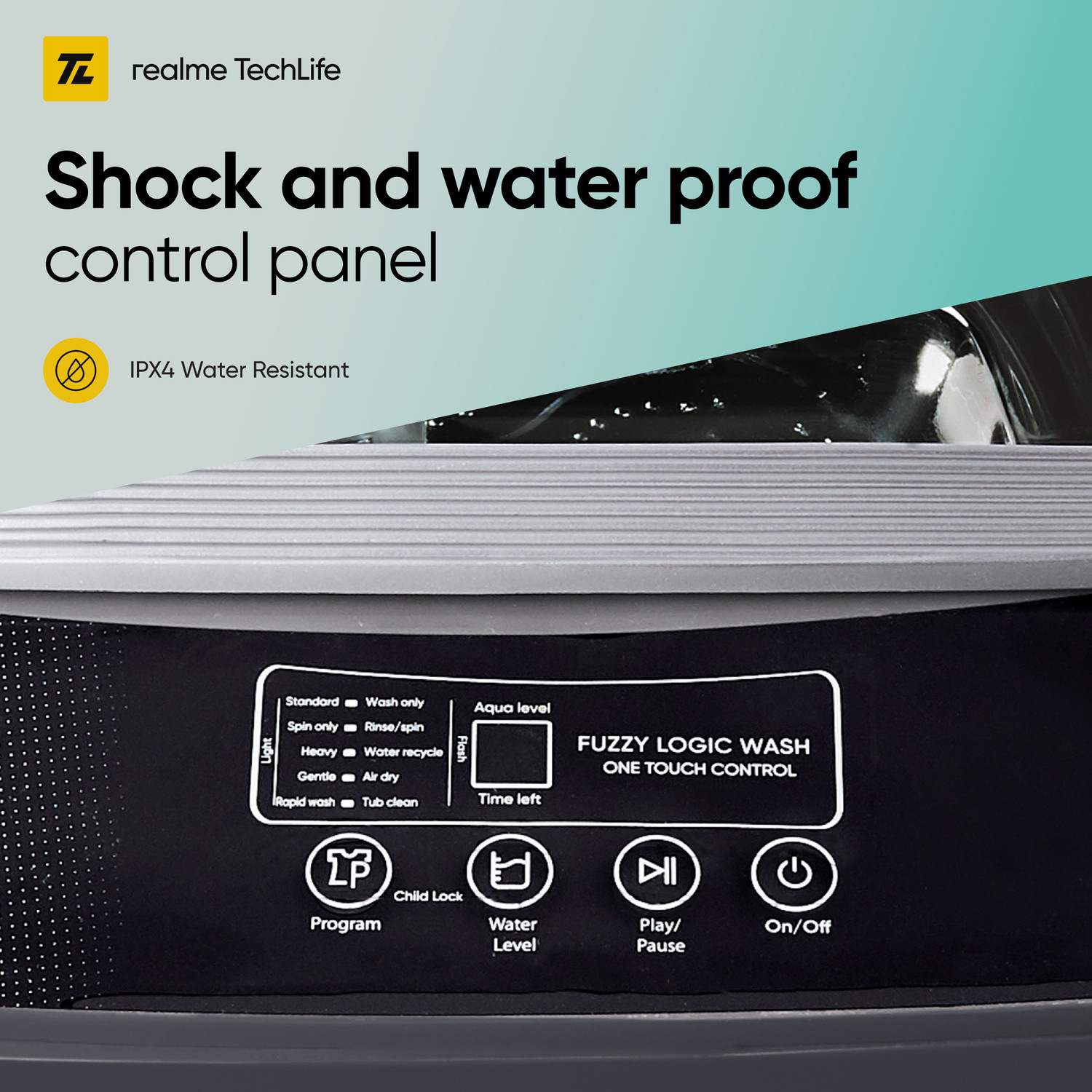 Image of realme TechLife 6.5 kg 5 Star rating Fully Automatic Top Load Washing Machine Grey