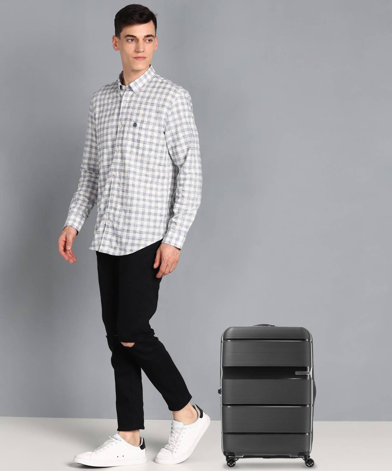 Image of AMERICAN TOURISTER Linex Spinner 55 /20 TSA-Black Cabin Suitcase 4 Wheels - 22 Inch