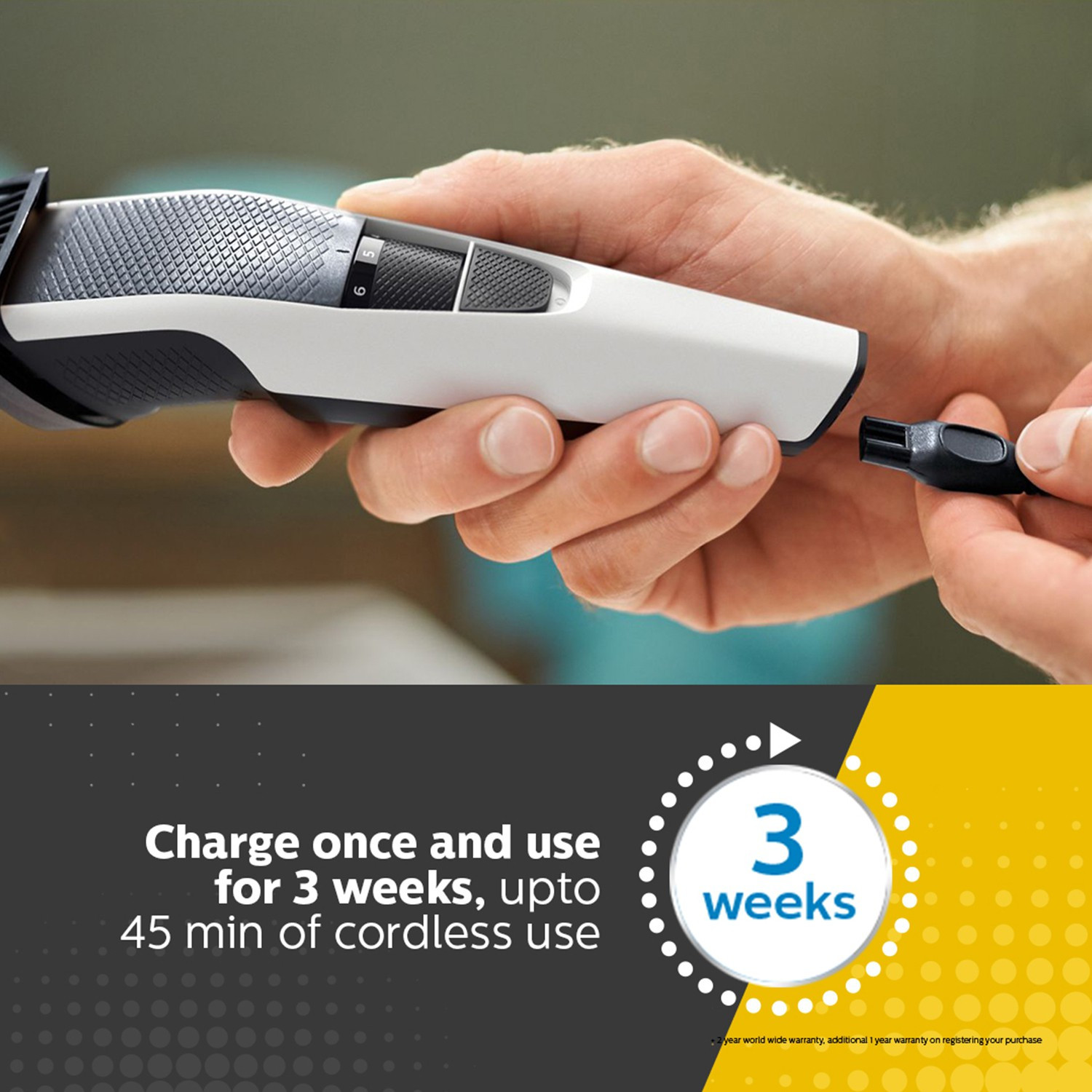 Image of PHILIPS BT3101 /15, Lift & Trim Tech, Effortless Even Trim Trimmer 45 min Runtime 10 Length Settings